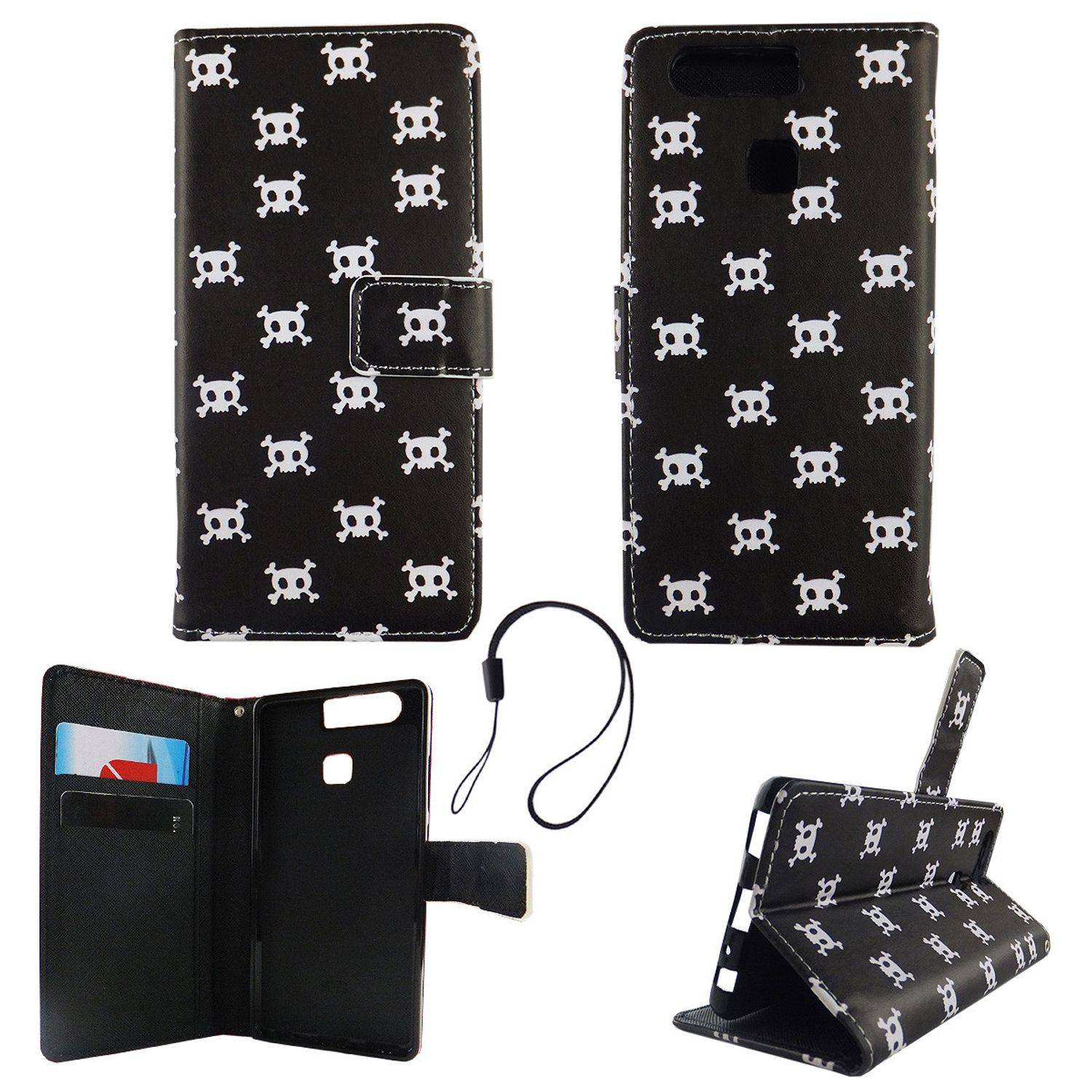 Huawei P9 Handyhülle Backcover Schwarz