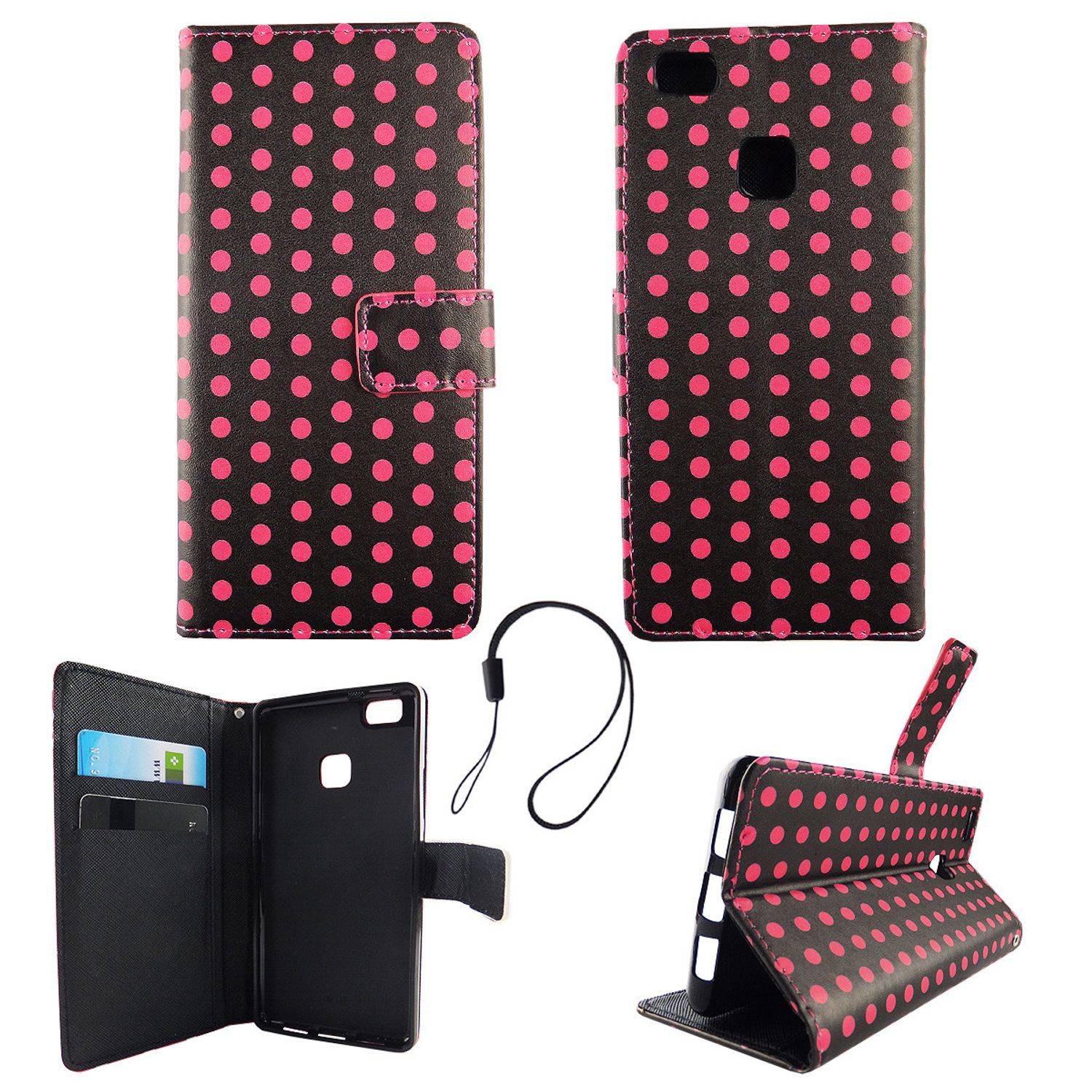 Huawei P9 Lite Handyhülle Backcover Schwarz