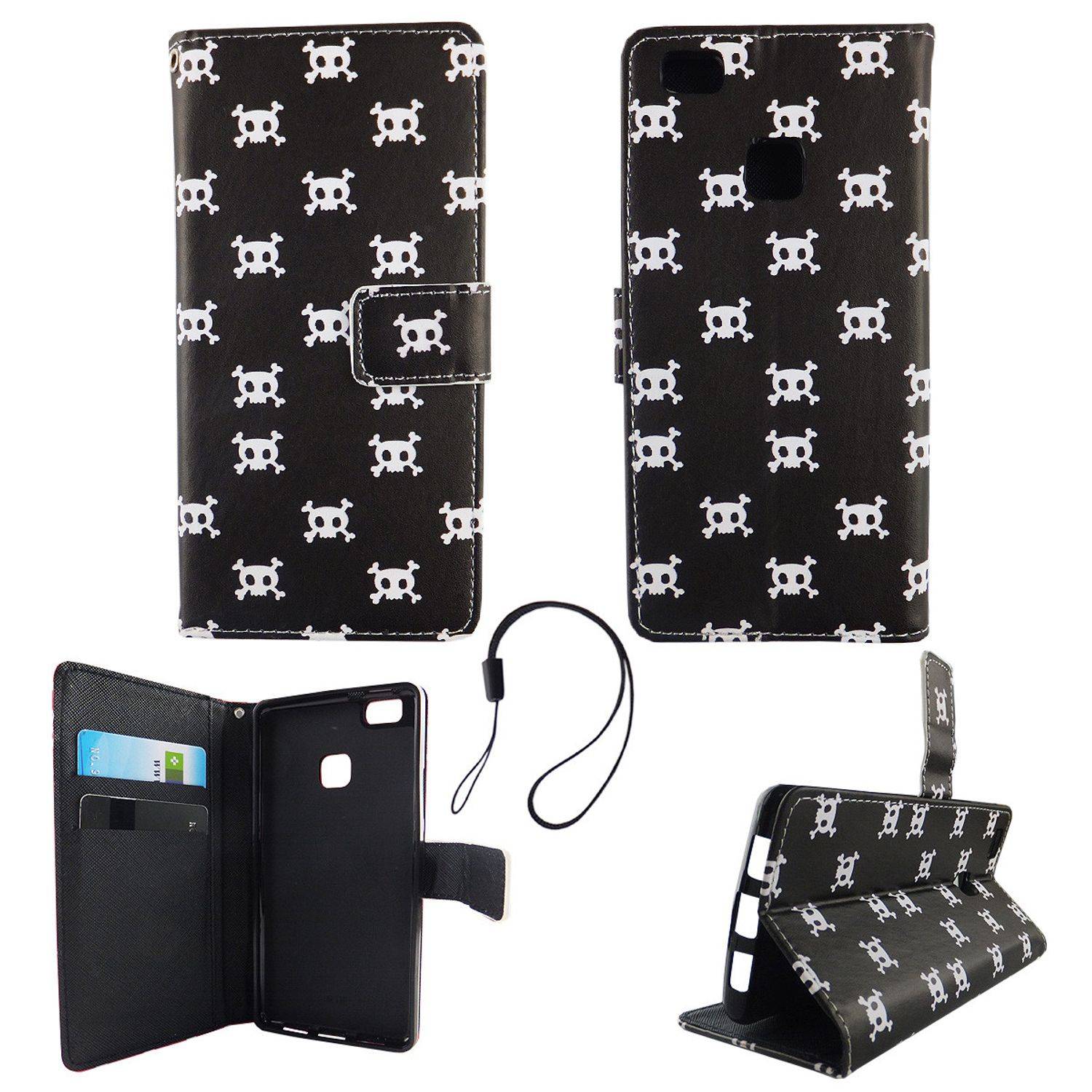 Huawei P9 Lite Handyhülle Backcover Schwarz