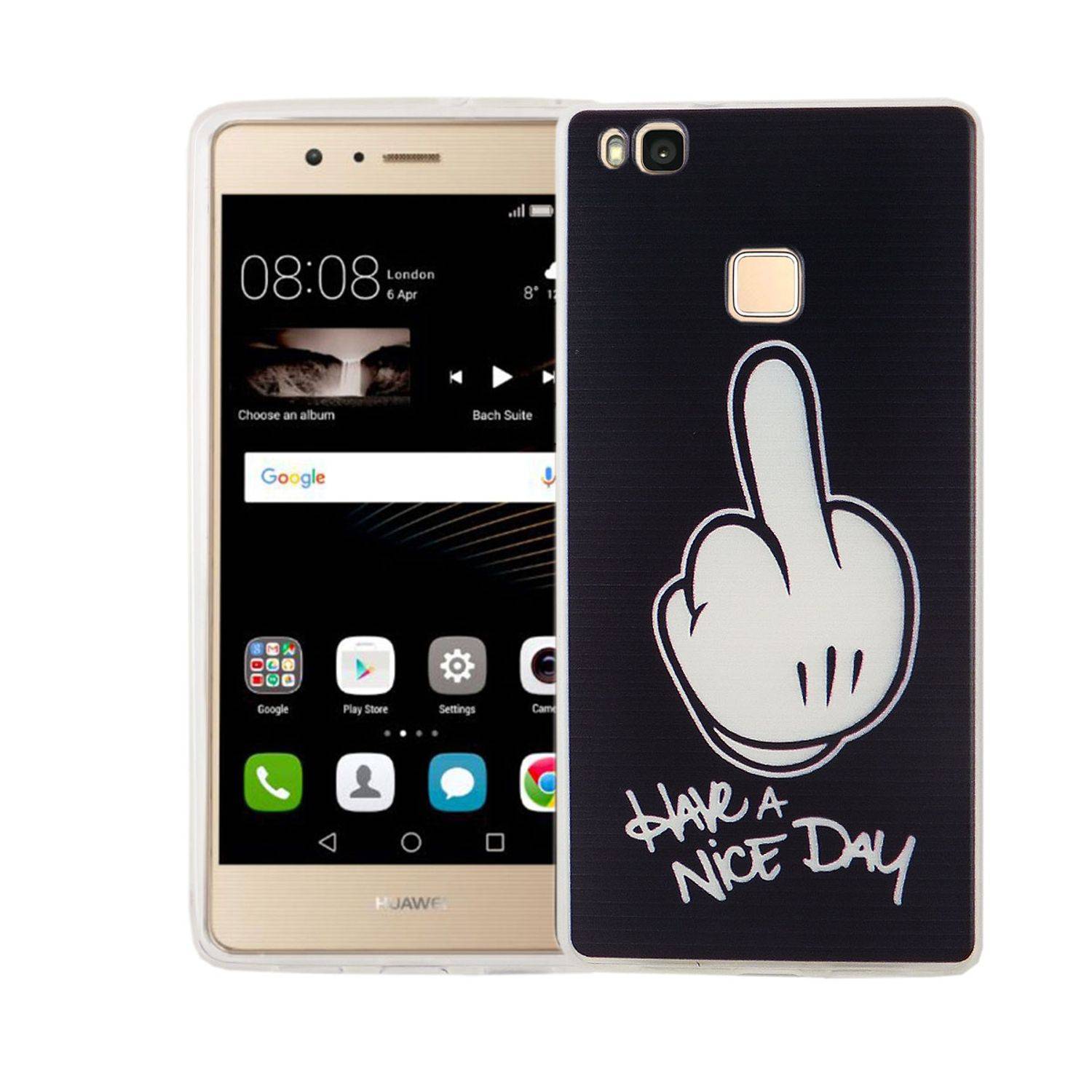 Huawei P9 Lite Handyhülle Bumper Backcover Schwarz