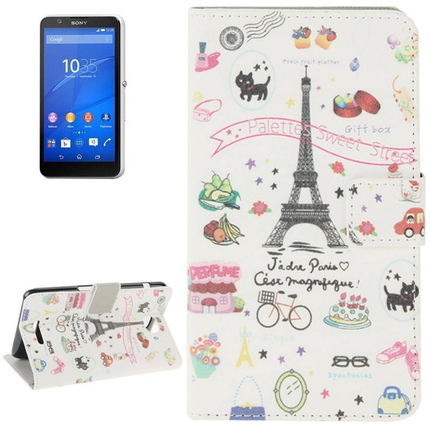 Sony Xperia E4 Handyhülle Backcover Mehrfarbig
