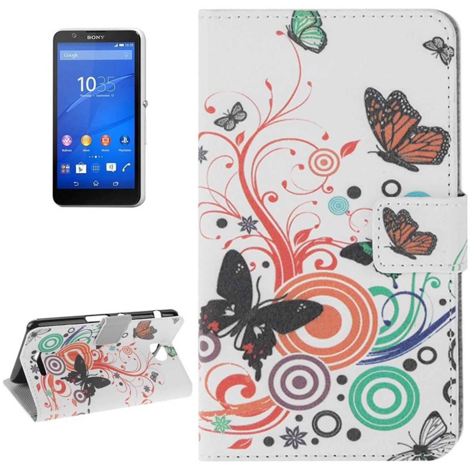 Sony Xperia E4 Handyhülle Backcover Mehrfarbig