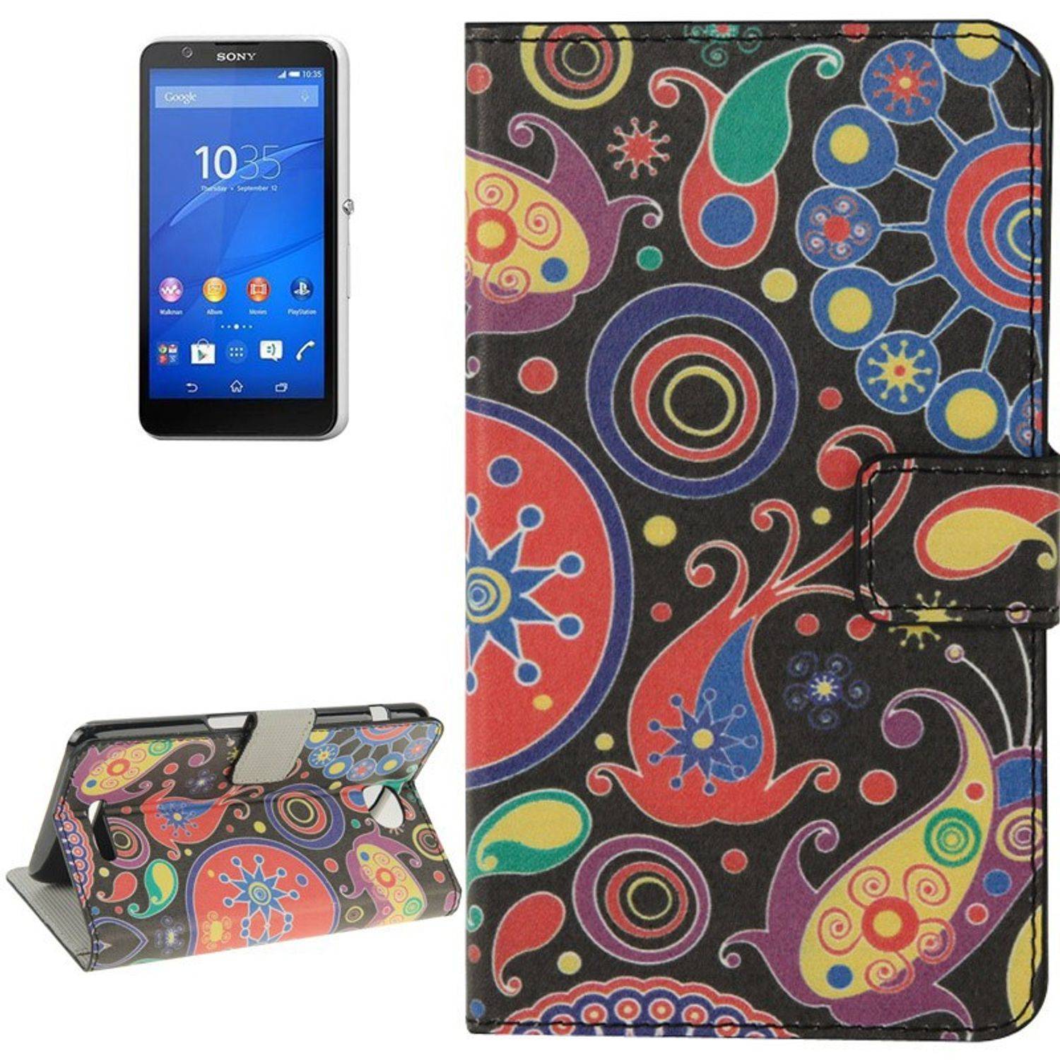 Sony Xperia E4 Handyhülle Backcover Mehrfarbig