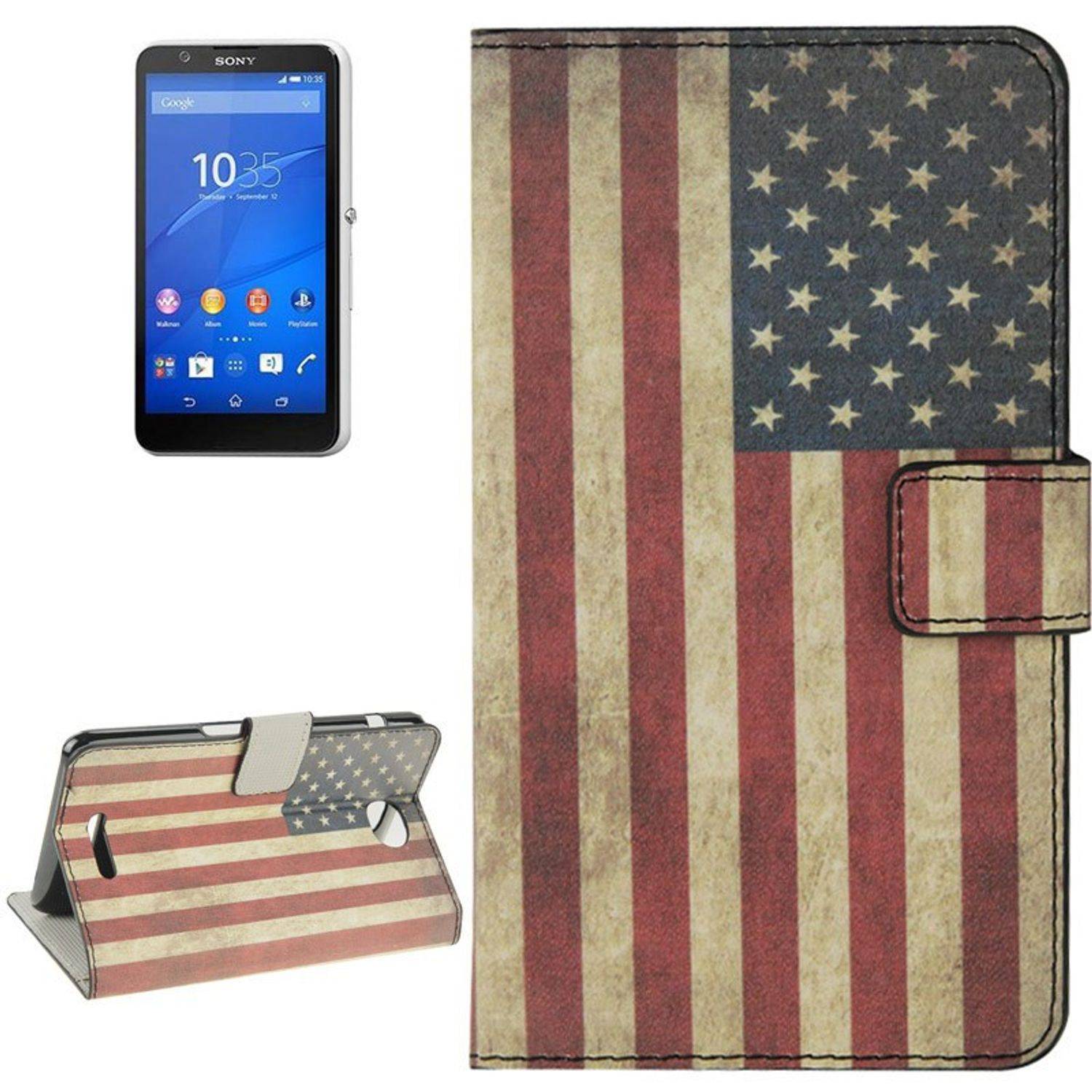 Sony Xperia E4 Handyhülle Backcover Mehrfarbig