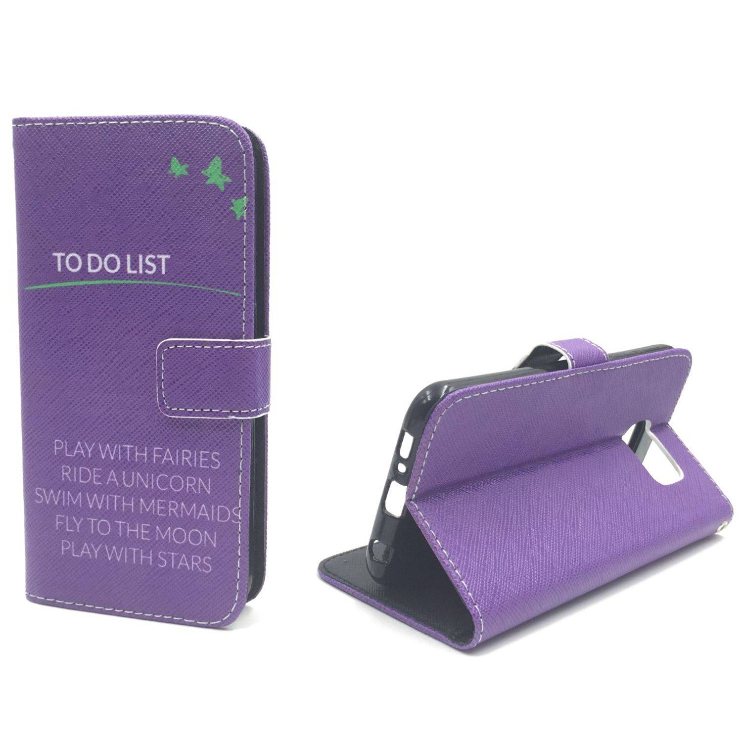 Samsung Galaxy S6 Handyhülle Bookcover Violett