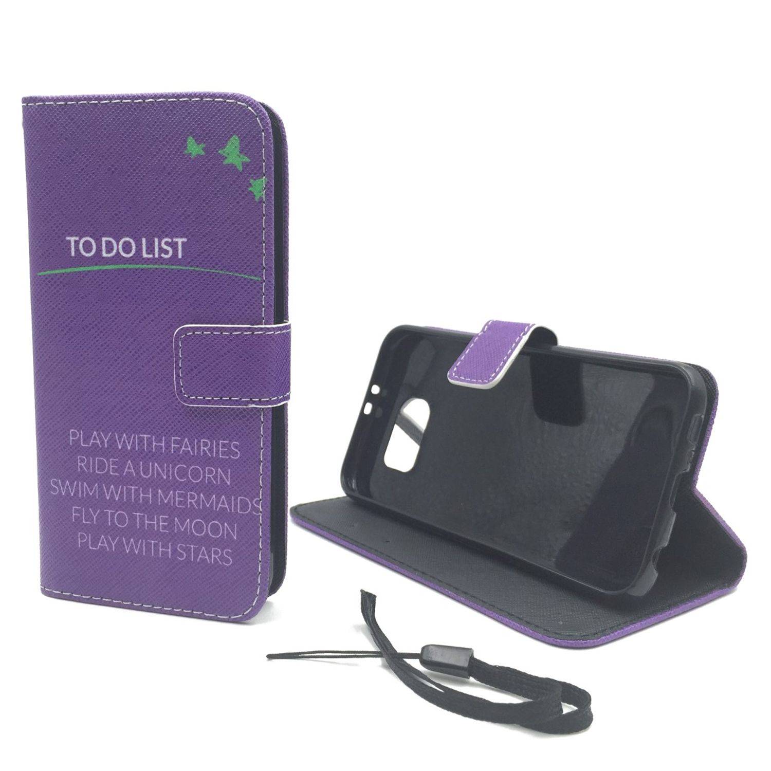 Samsung Galaxy S6 Handyhülle Bookcover Violett