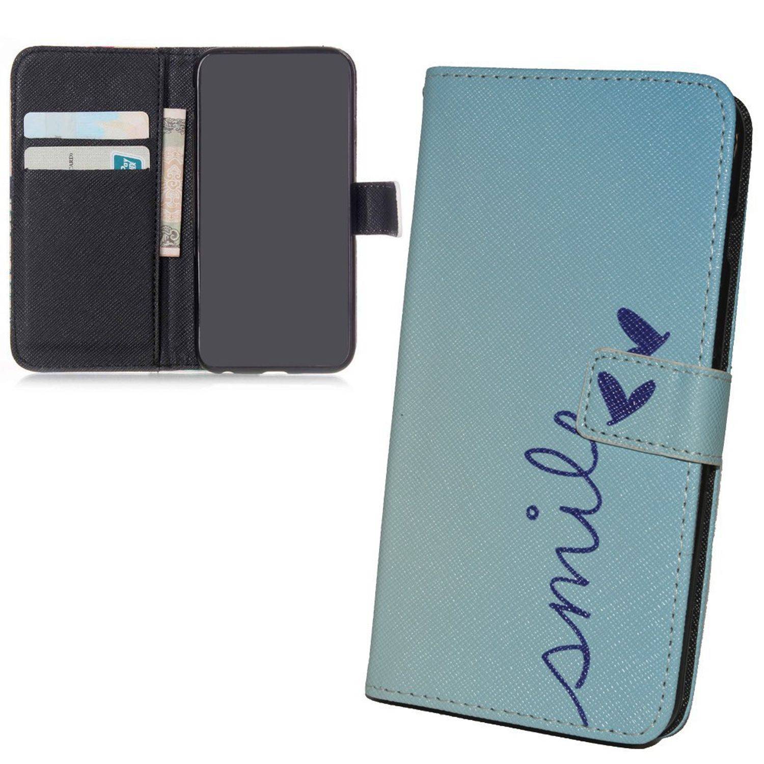 Samsung Galaxy J1 (2015) Handyhülle Bookcover Blau