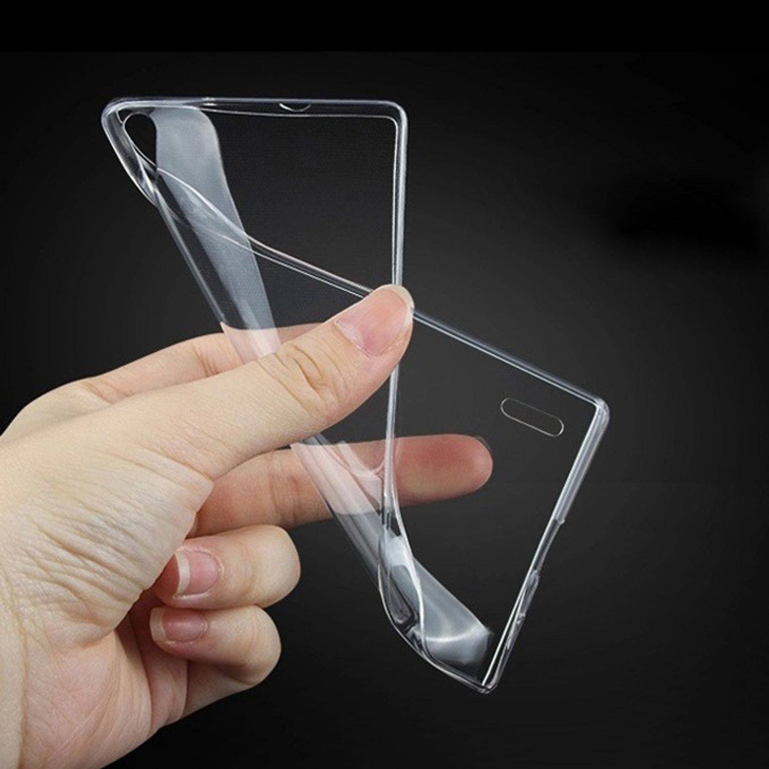Huawei Ascend P7 Handyhülle Ultra Dünn Bumper Backcover Transparent