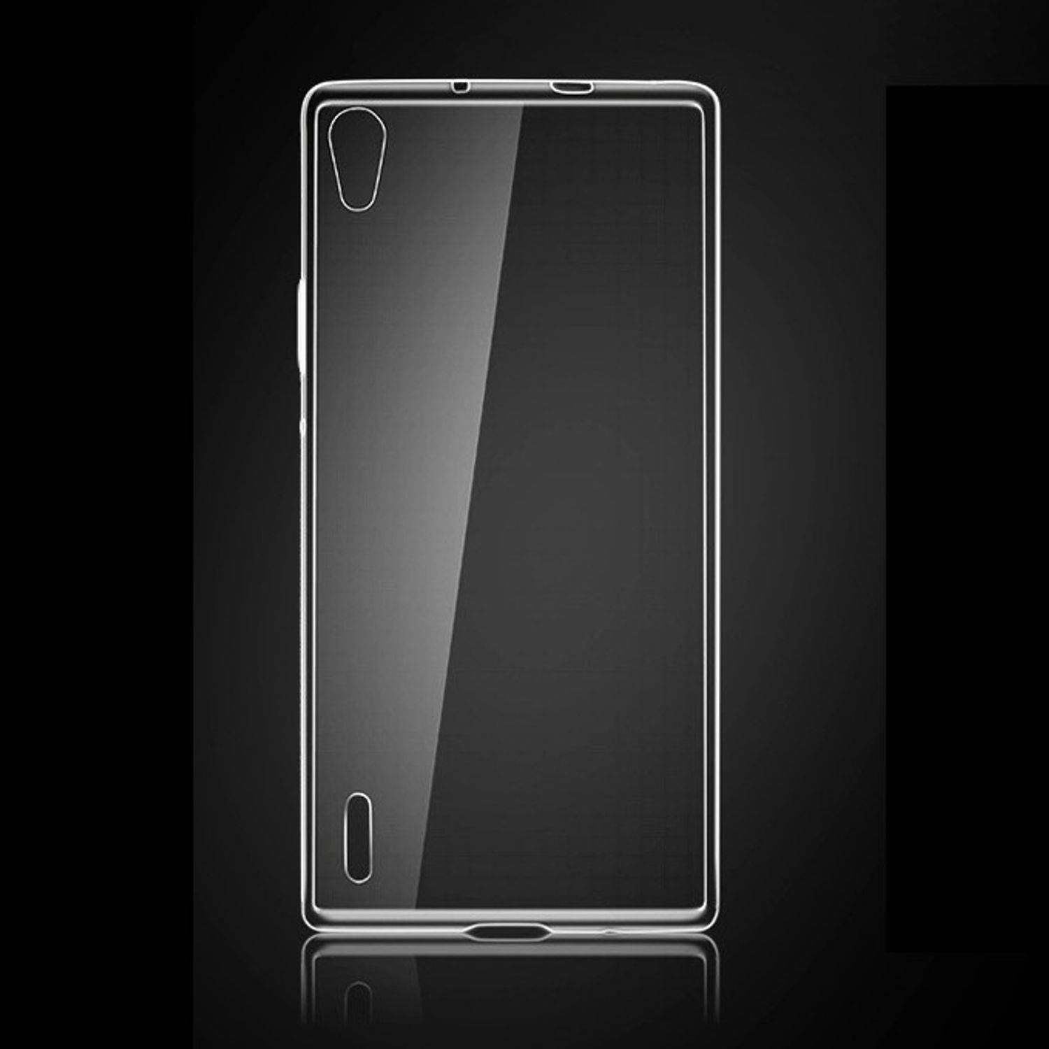 Huawei Ascend P7 Handyhülle Ultra Dünn Bumper Backcover Transparent