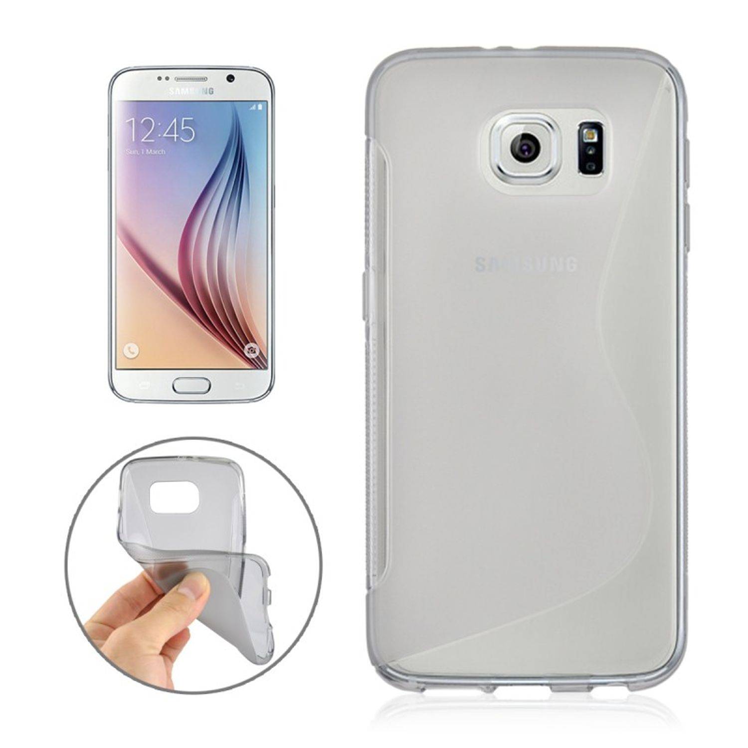 Samsung Galaxy S6 Handyhülle Backcover Grau
