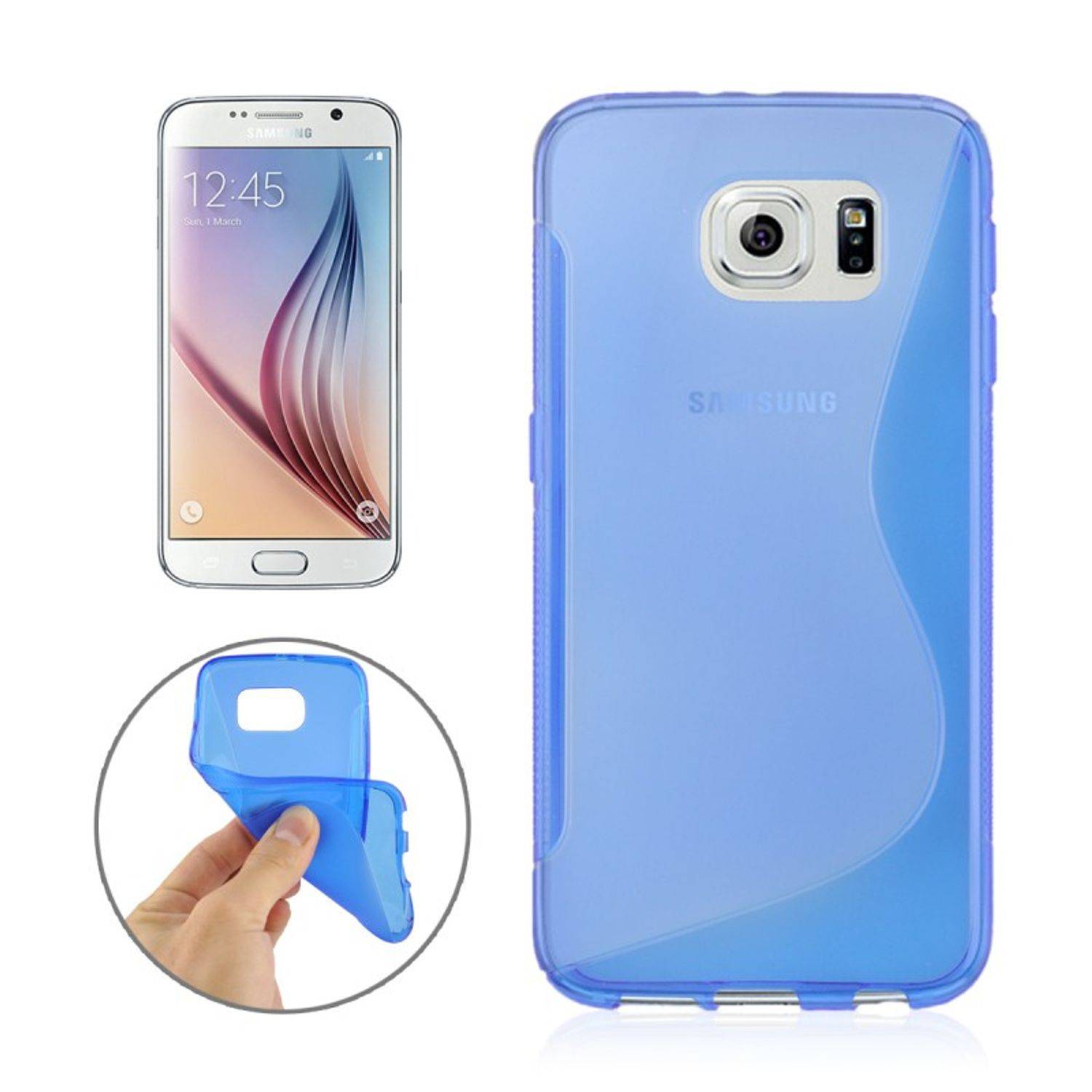 Samsung Galaxy S6 Handyhülle Backcover Blau