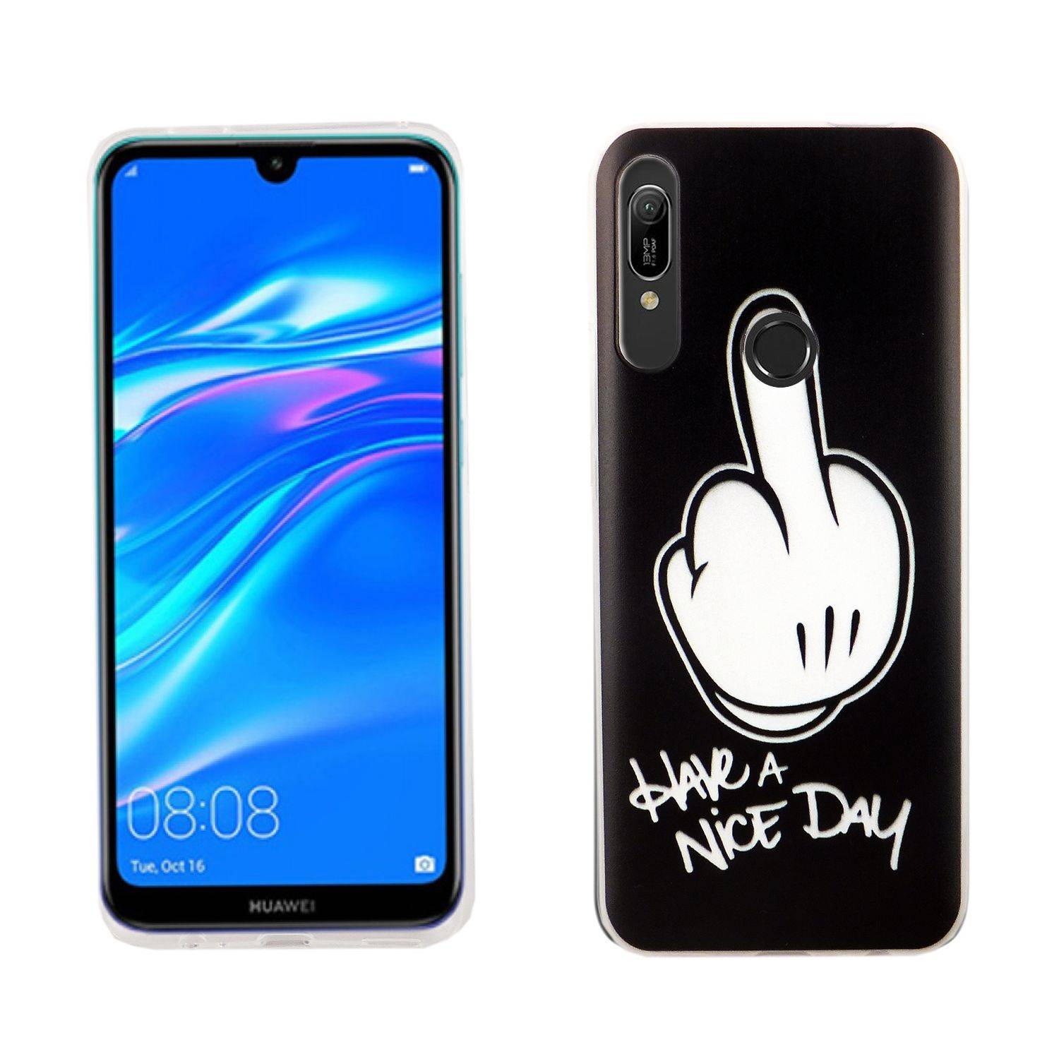 Huawei Y9 Prime 2019 Handyhülle Bumper Backcover Schwarz