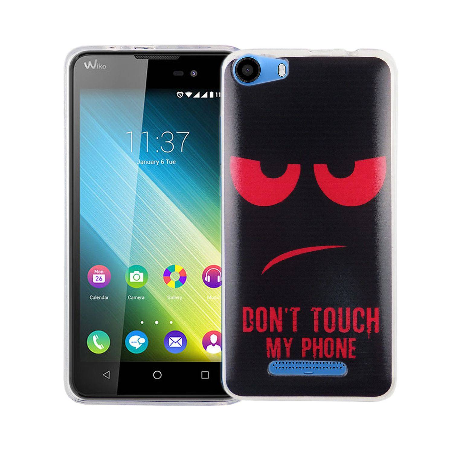 Wiko Lenny 2 Handyhülle Bumper Backcover Schwarz