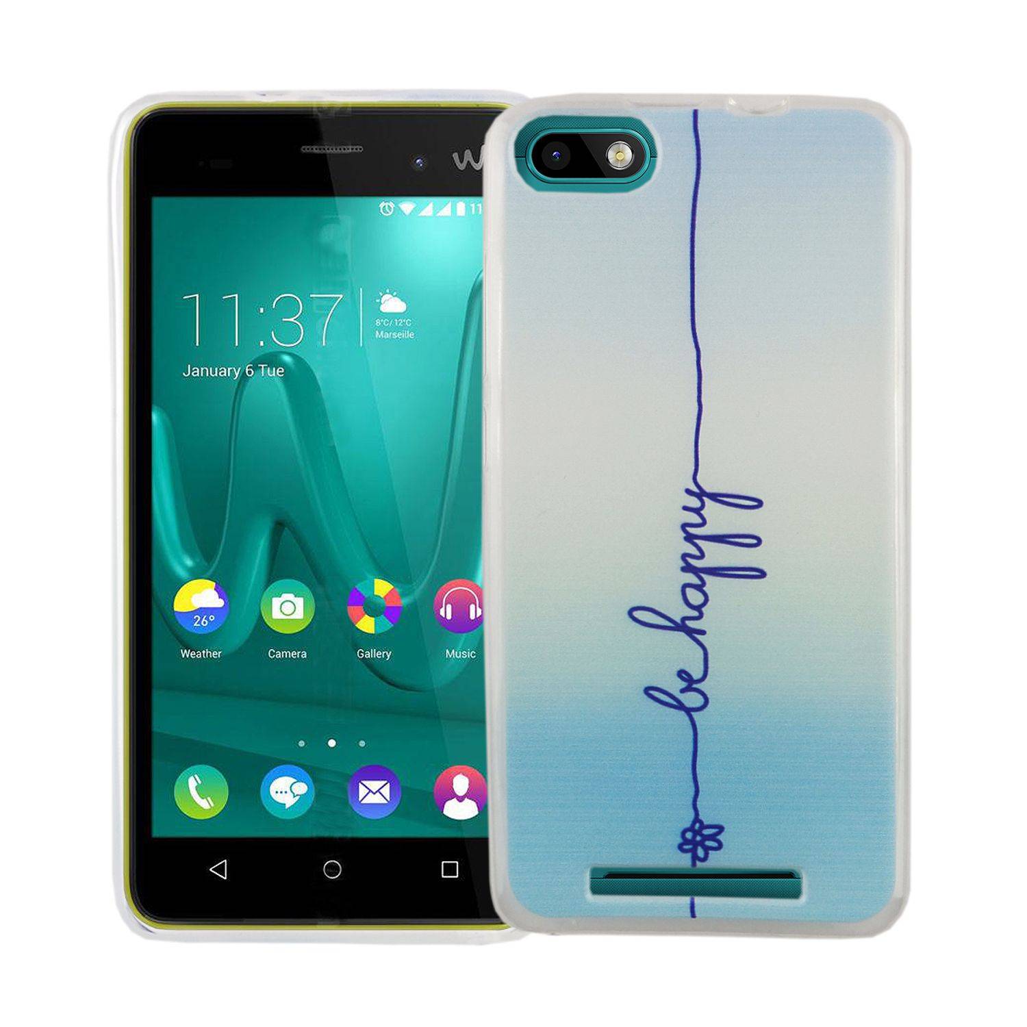 Wiko Lenny 3 Handyhülle Bumper Backcover Blau