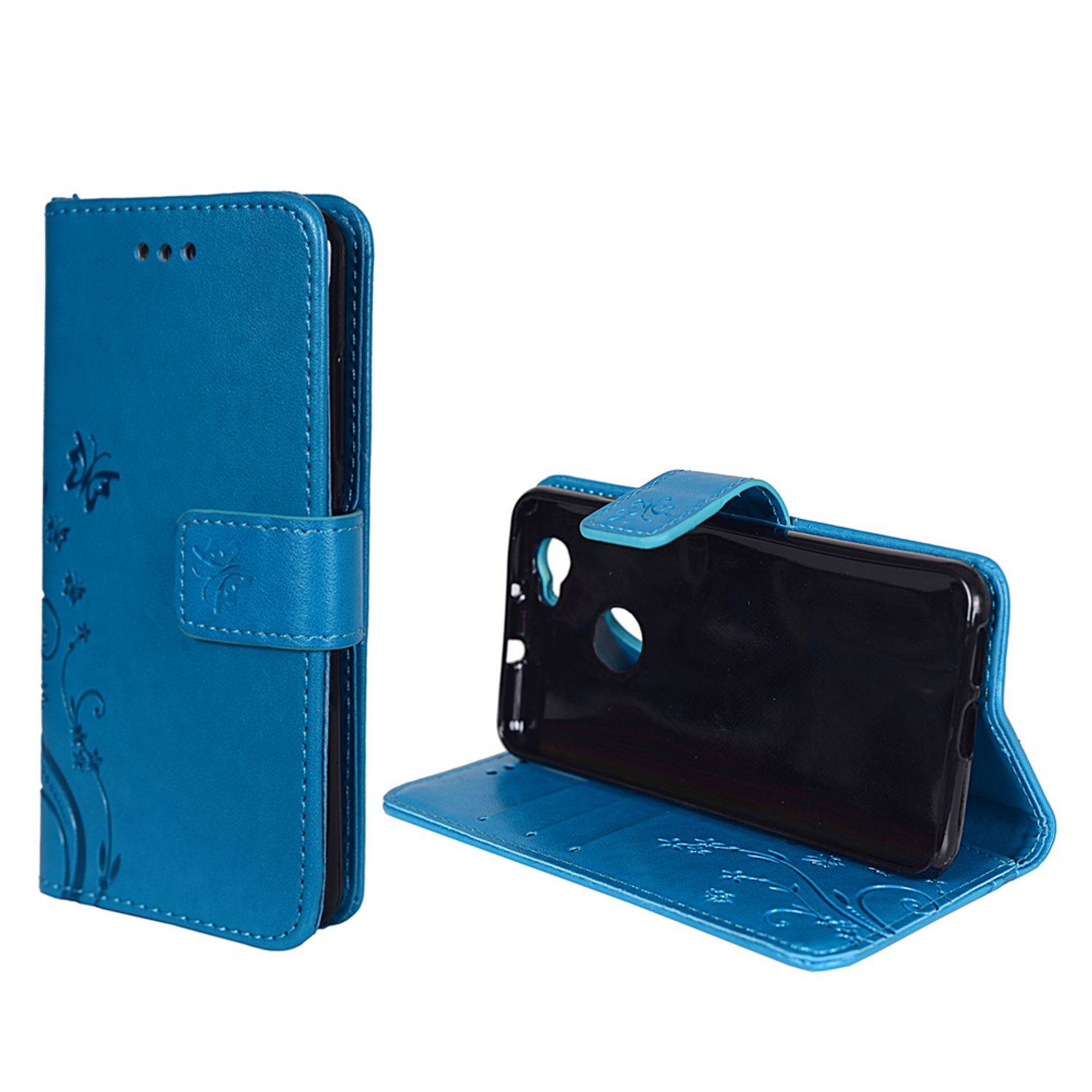 Huawei Nova Handyhülle Bookcover Blau