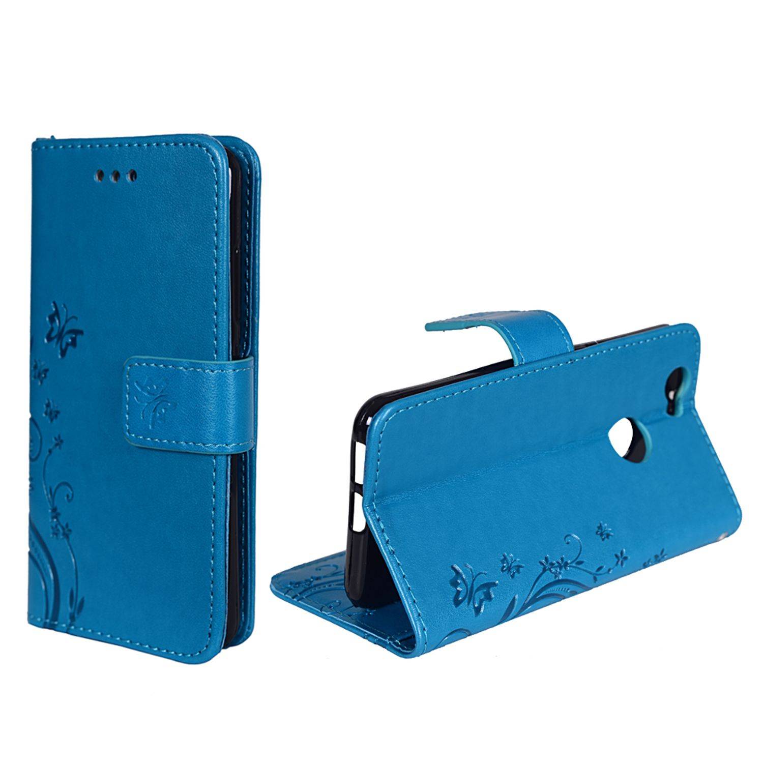 Huawei Nova Handyhülle Bookcover Blau