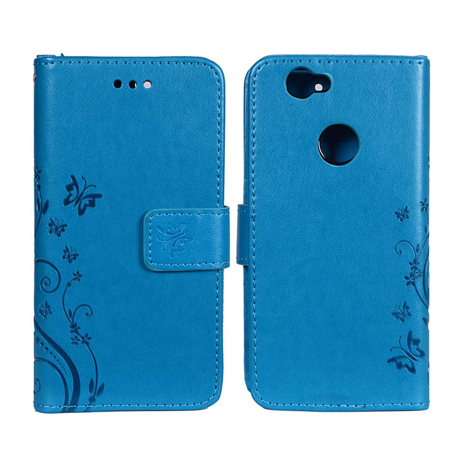 Huawei Nova Handyhülle Bookcover Blau