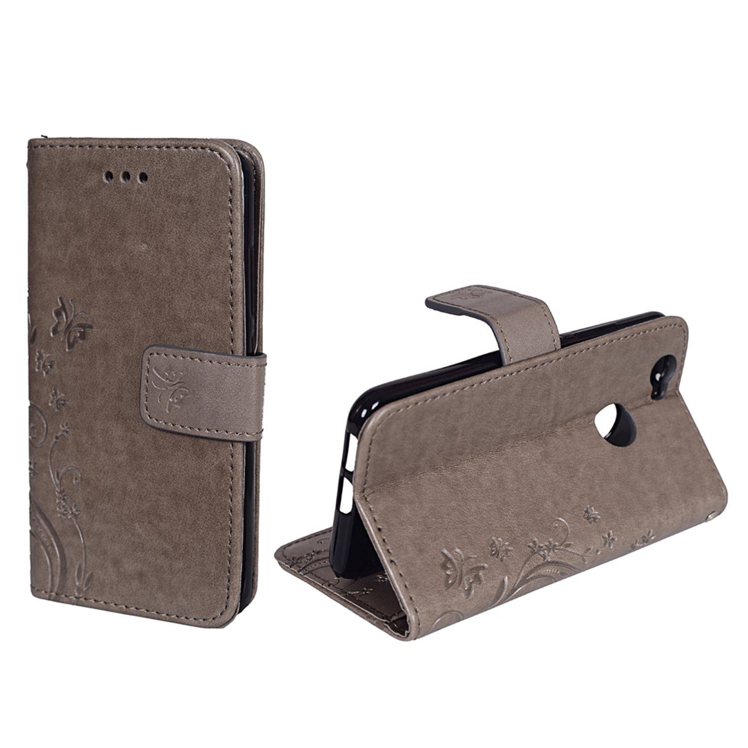 Huawei Nova Handyhülle Bookcover Grau