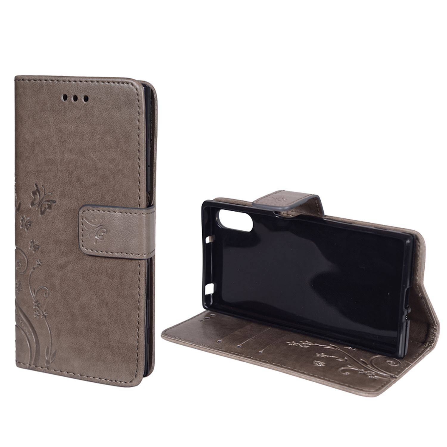Sony Xperia XZ Handyhülle Bookcover Grau