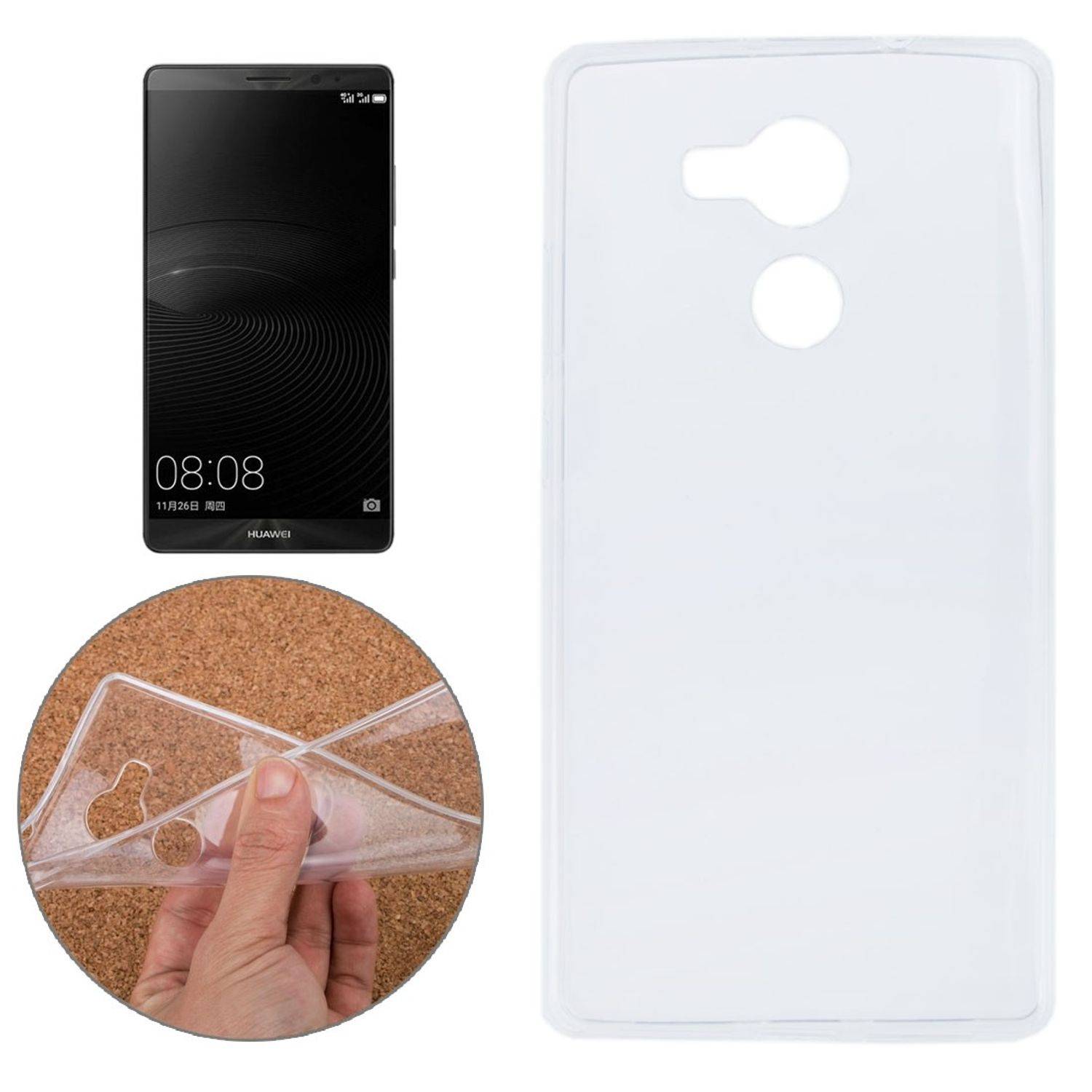 Huawei Mate 8 Handyhülle Ultra Dünn Bumper Backcover Transparent