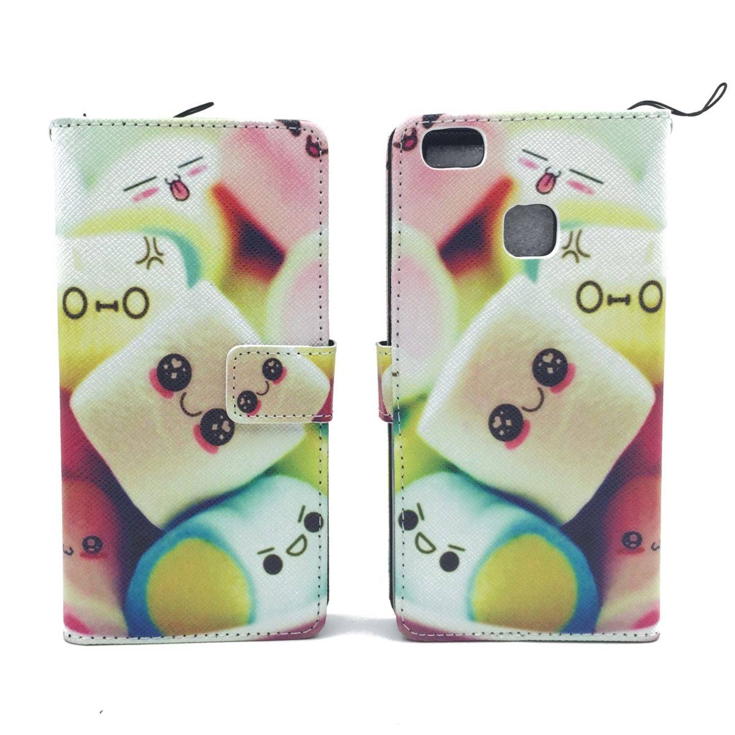 Huawei P9 Lite Handyhülle Bookcover Mehrfarbig