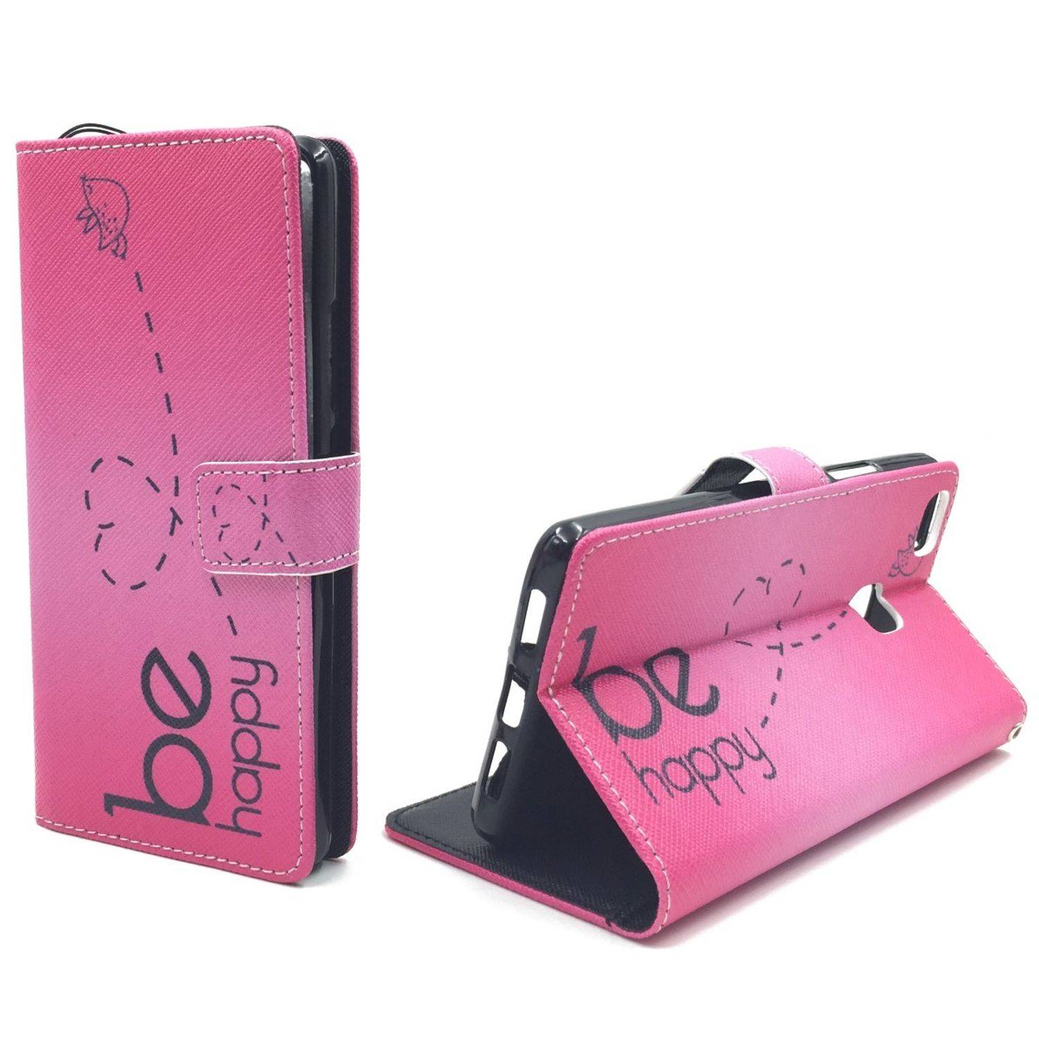 Huawei P9 Lite Handyhülle Bookcover Rosa