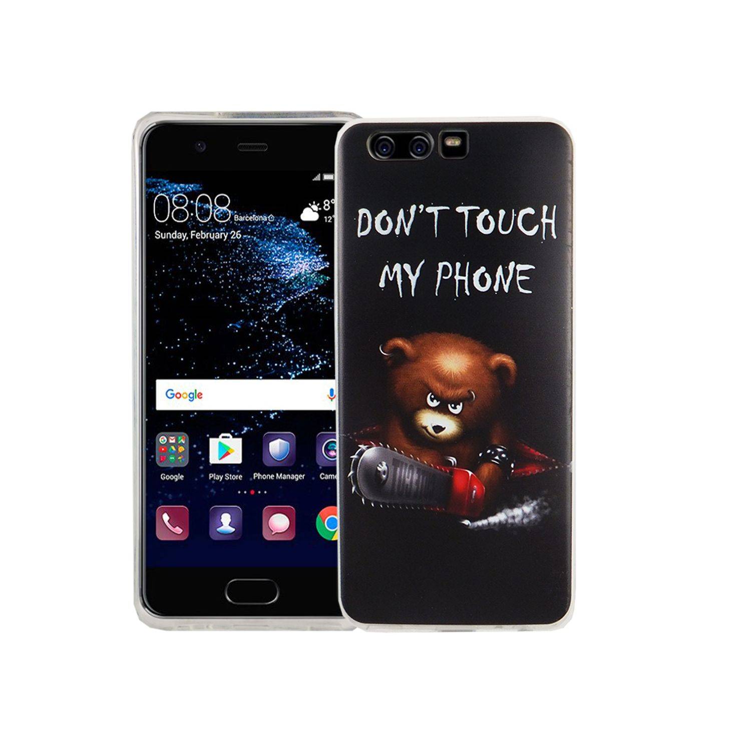 Huawei P10 Handyhülle Bumper Backcover Schwarz