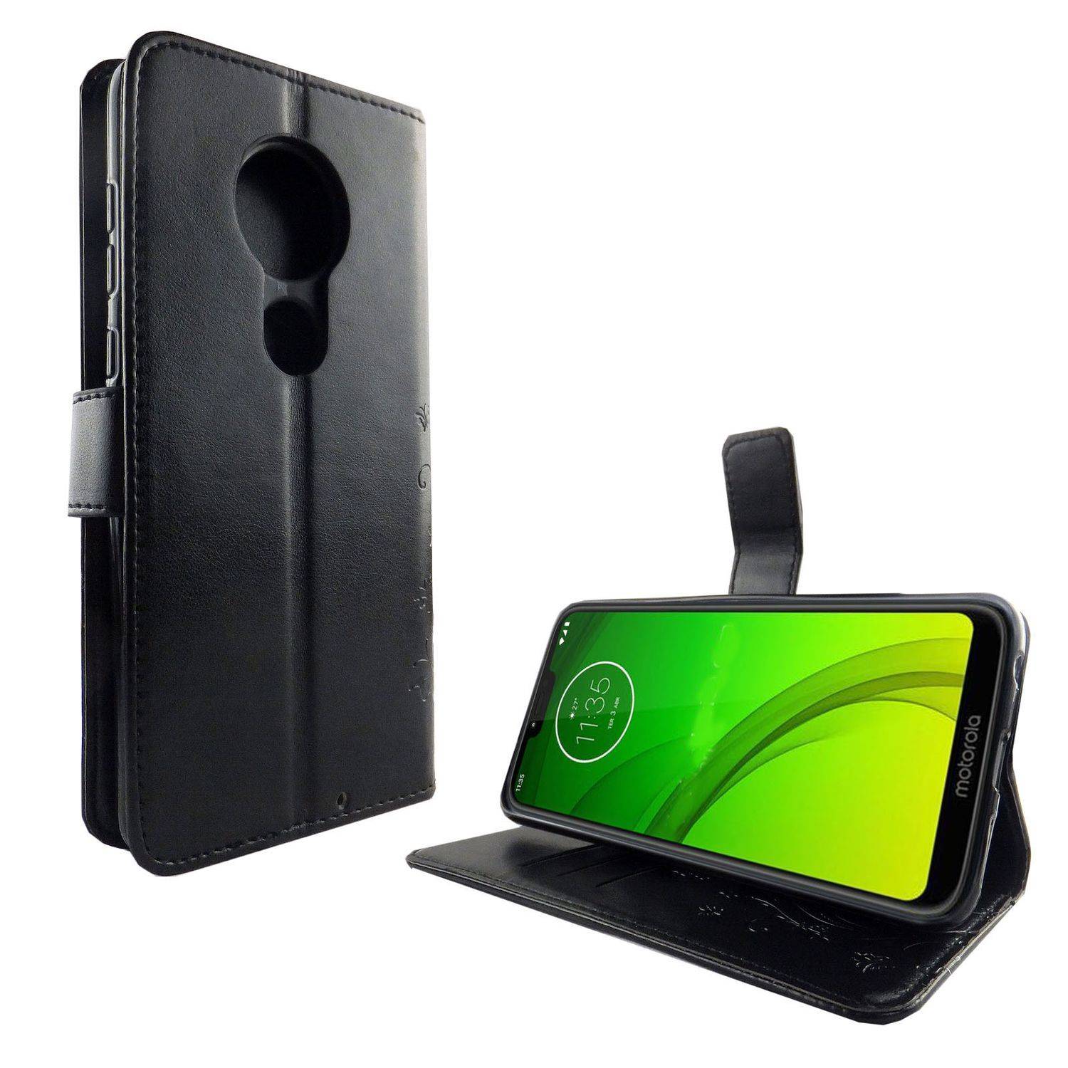 Motorola Moto G7 Handyhülle Bookcover Schwarz