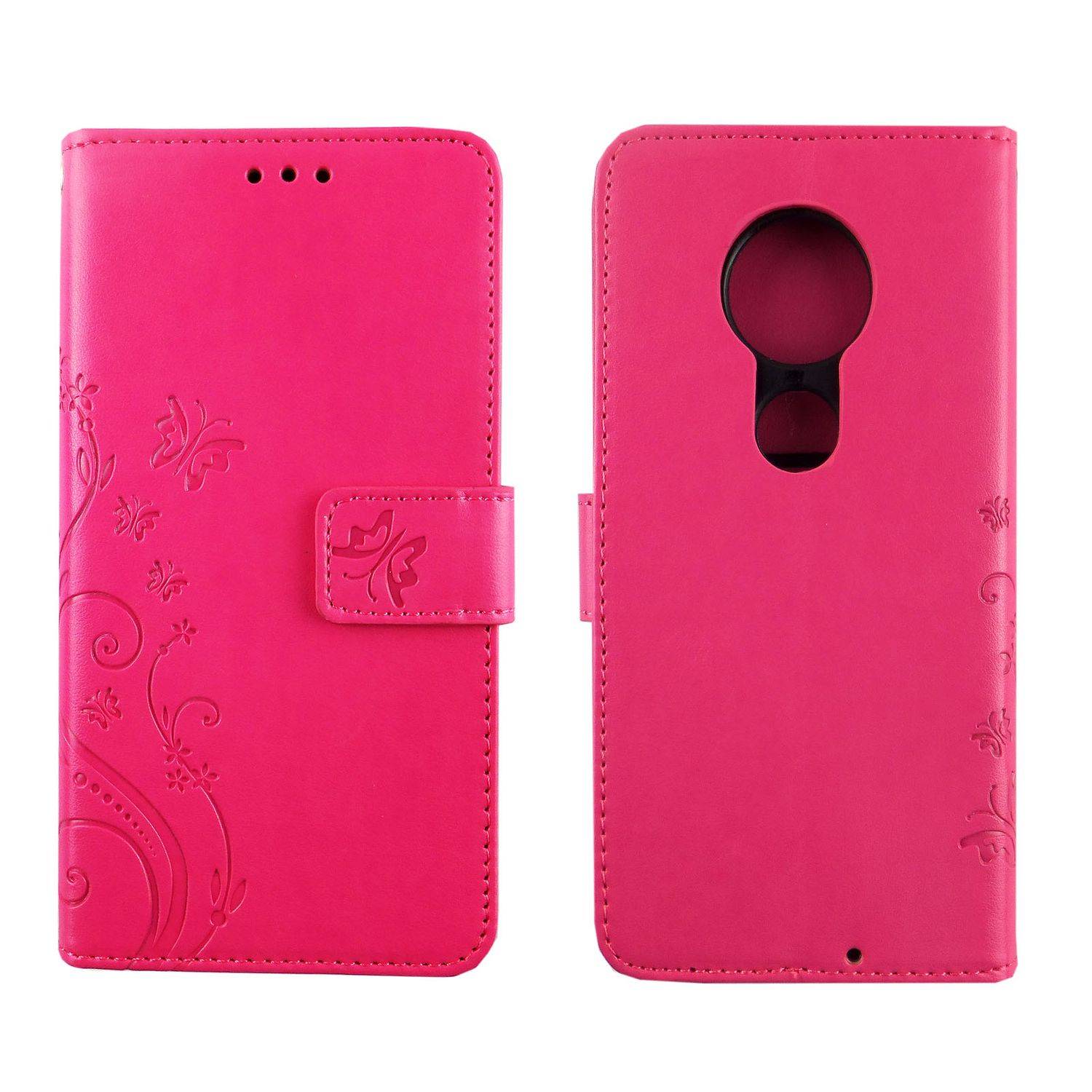 Motorola Moto G7 Handyhülle Bookcover Rosa