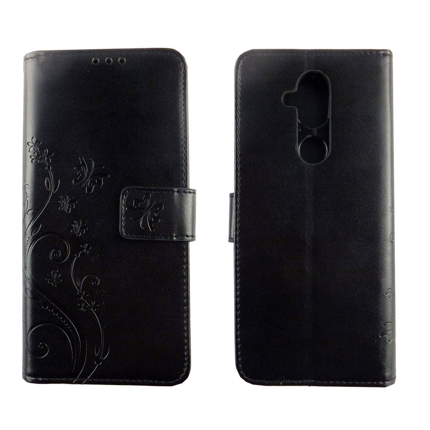 Nokia 8.1 Handyhülle Bookcover Schwarz