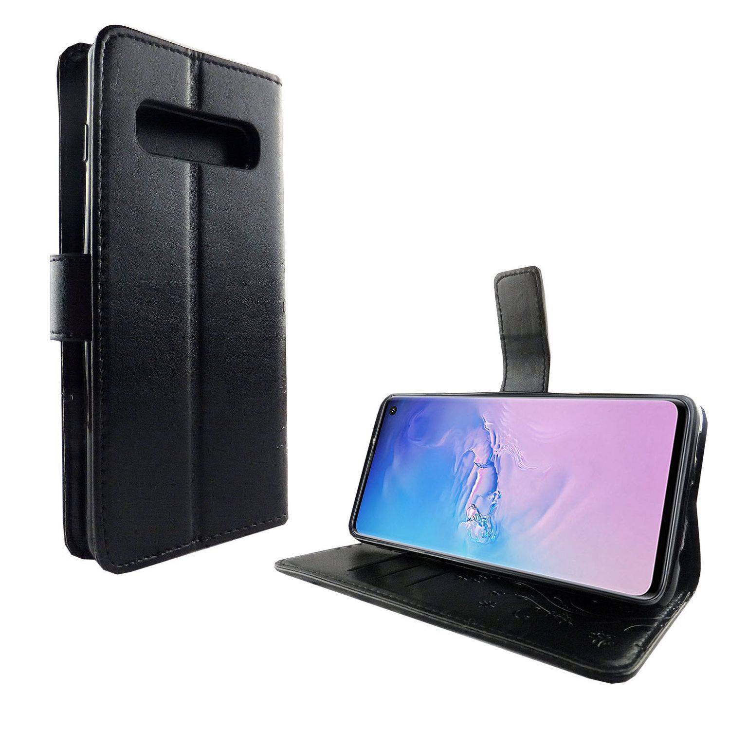 Samsung Galaxy S10 Handyhülle Bookcover Schwarz