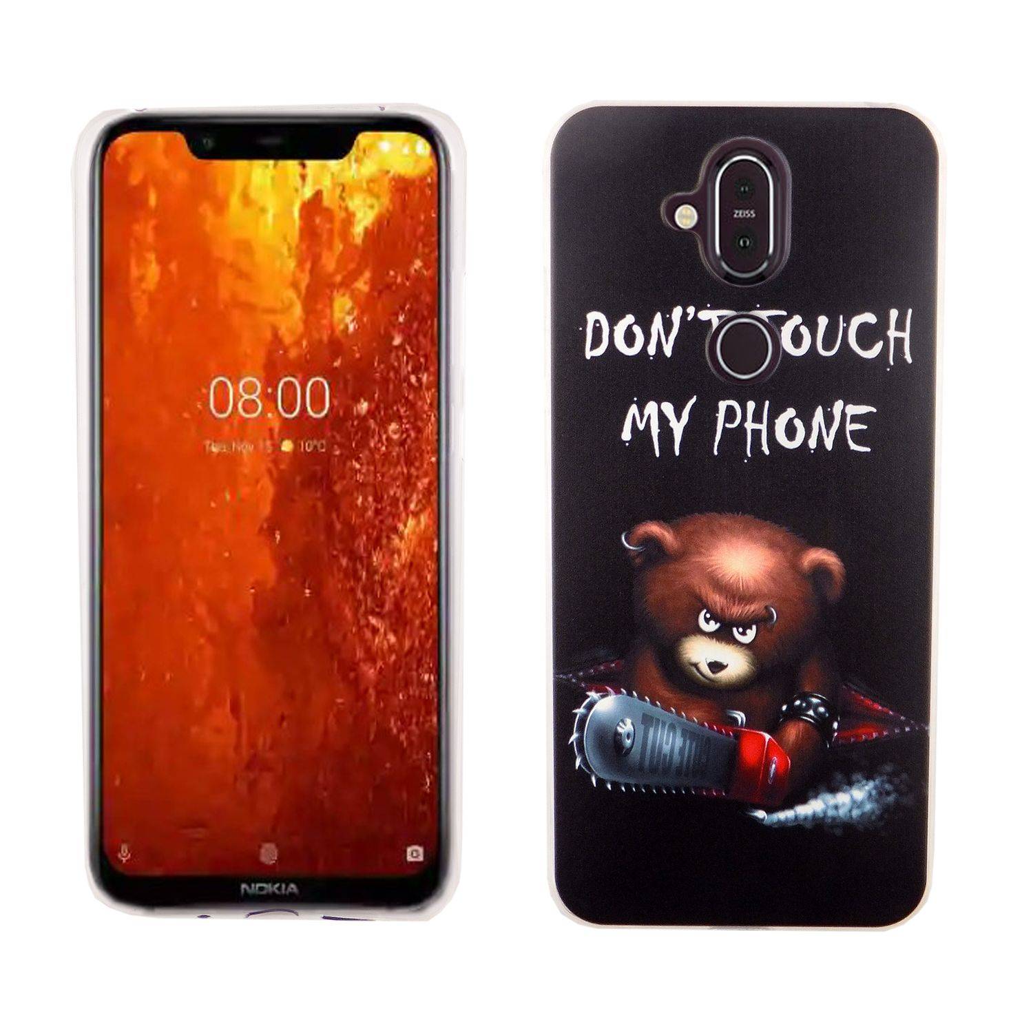Nokia 8.1 Handyhülle Bumper Backcover Schwarz