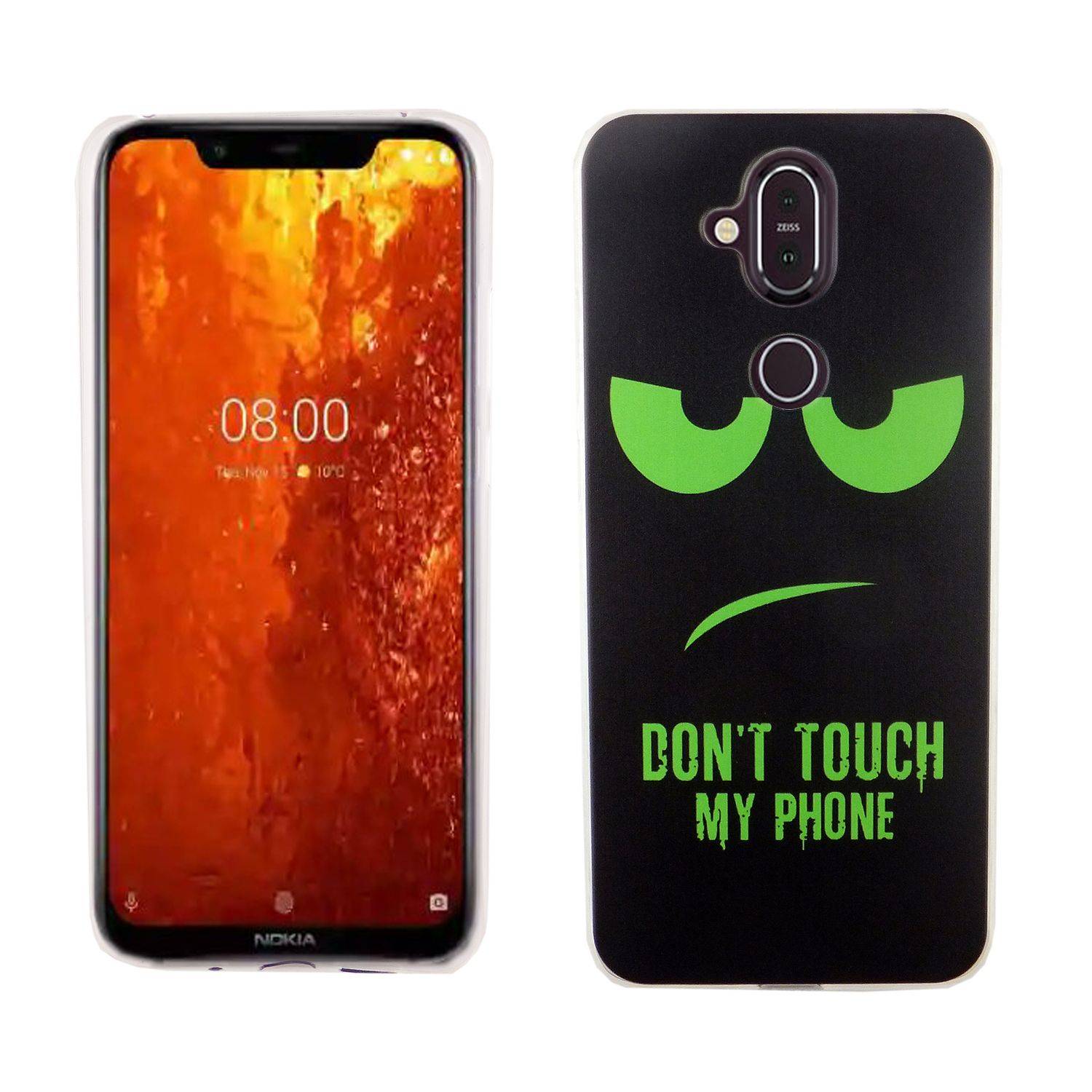 Nokia 8.1 Handyhülle Bumper Backcover Schwarz