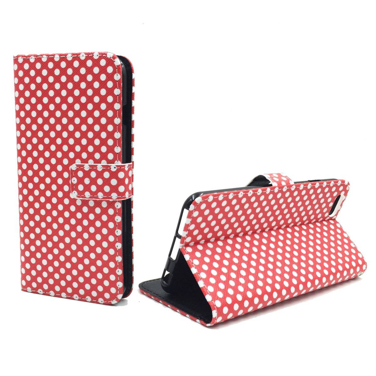 Wiko Lenny 2 Handyhülle Bookcover Rot