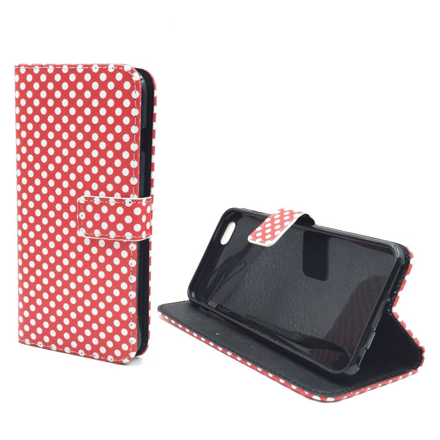 Wiko Lenny 2 Handyhülle Bookcover Rot