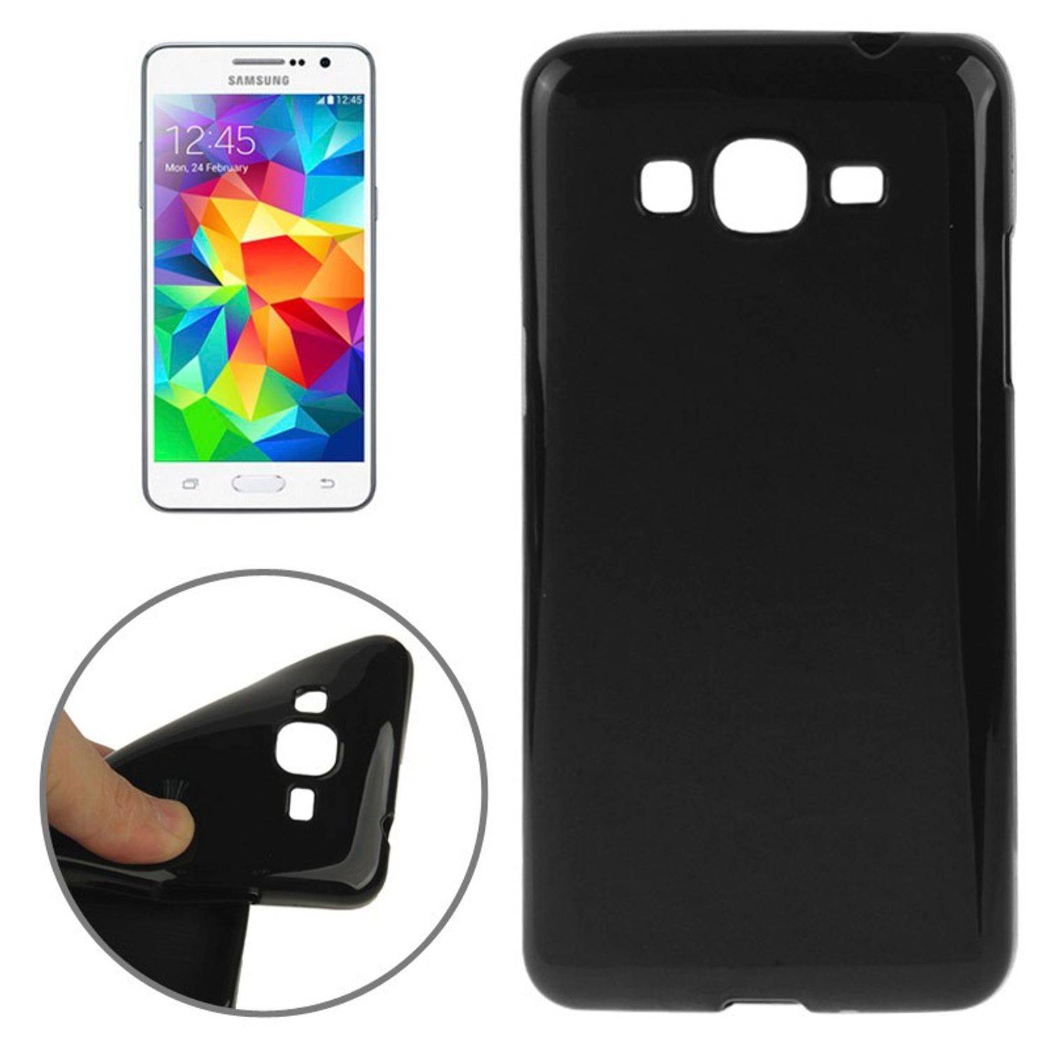 Samsung Galaxy Grand Prime Handyhülle Backcover Schwarz