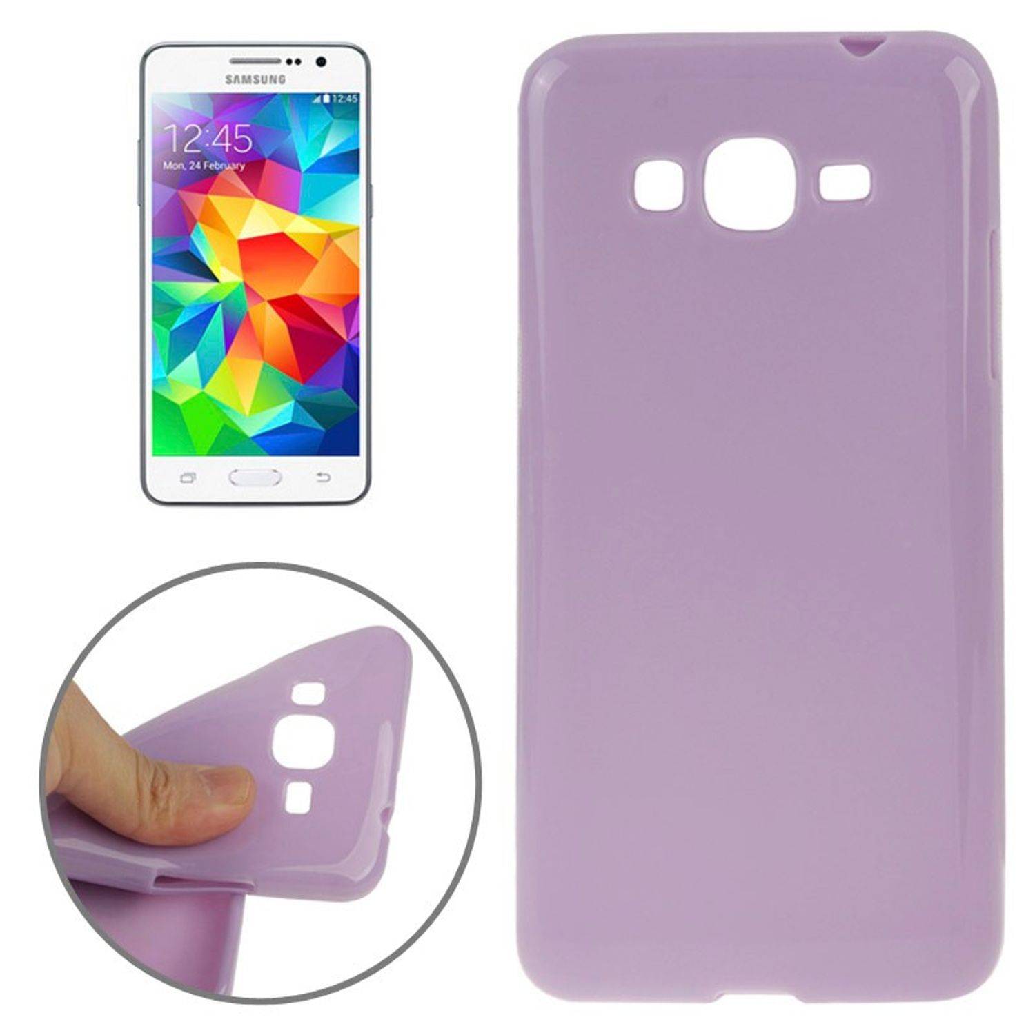 Samsung Galaxy Grand Prime Handyhülle Backcover Violett