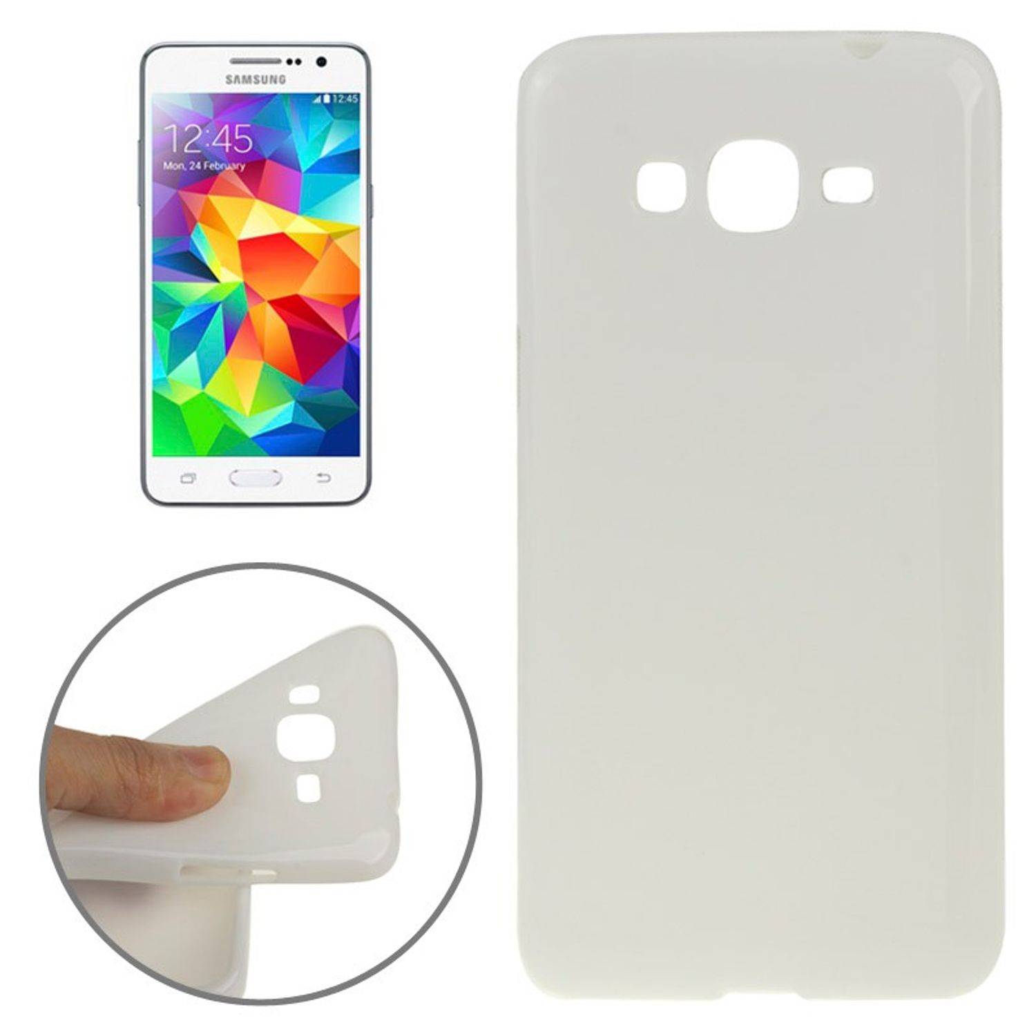 Samsung Galaxy Grand Prime Handyhülle Backcover Weiß