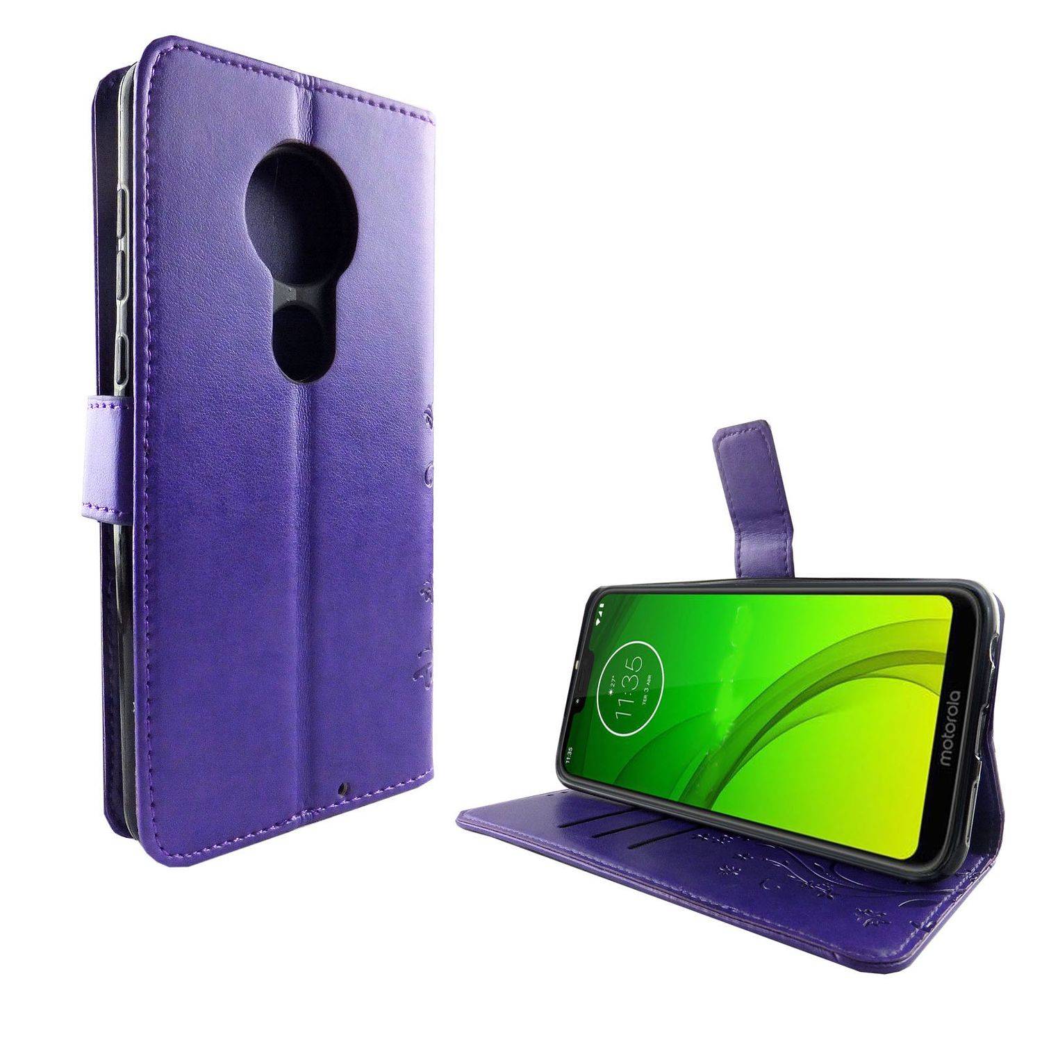 Motorola Moto G7 Handyhülle Bookcover Violett