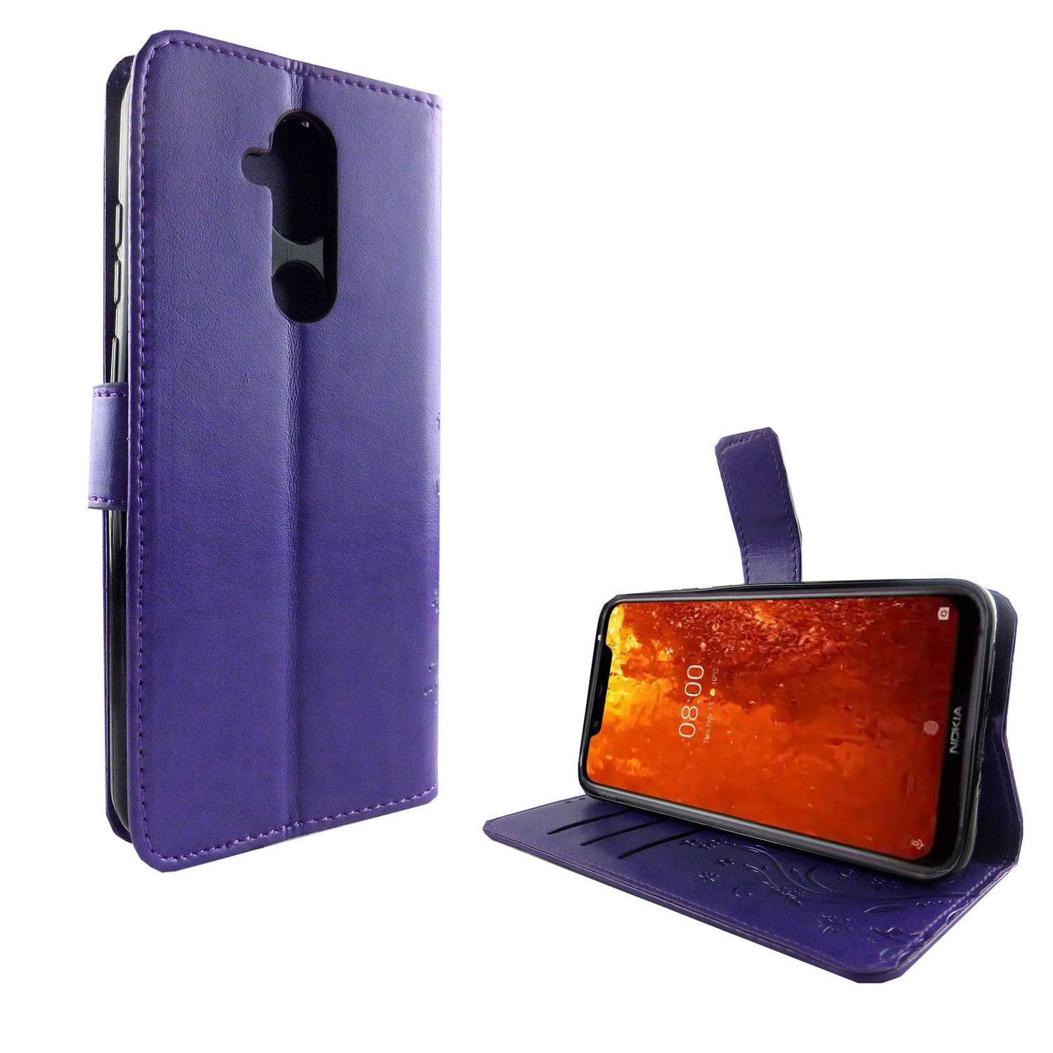 Nokia 8.1 Handyhülle Bookcover Violett