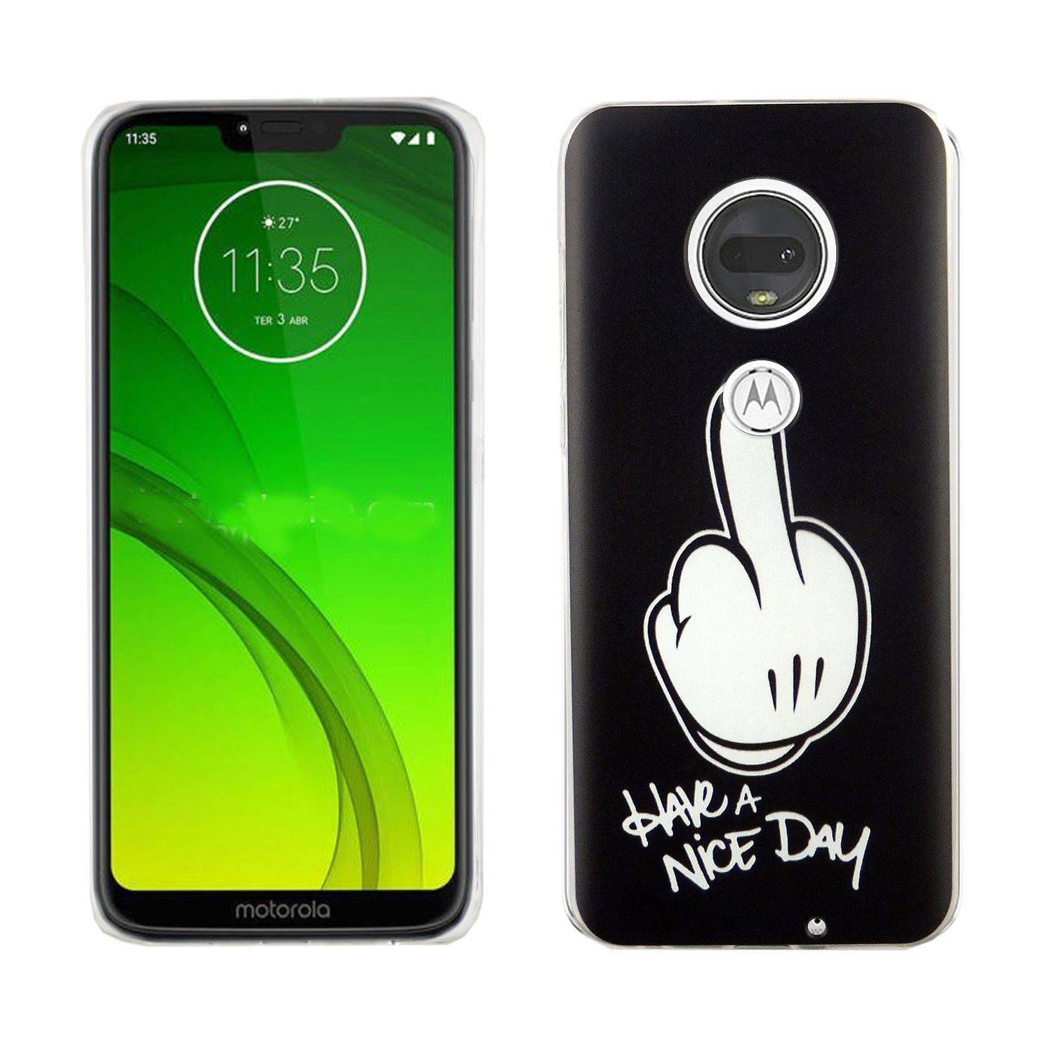 Motorola Moto G7 Handyhülle Bumper Backcover Schwarz