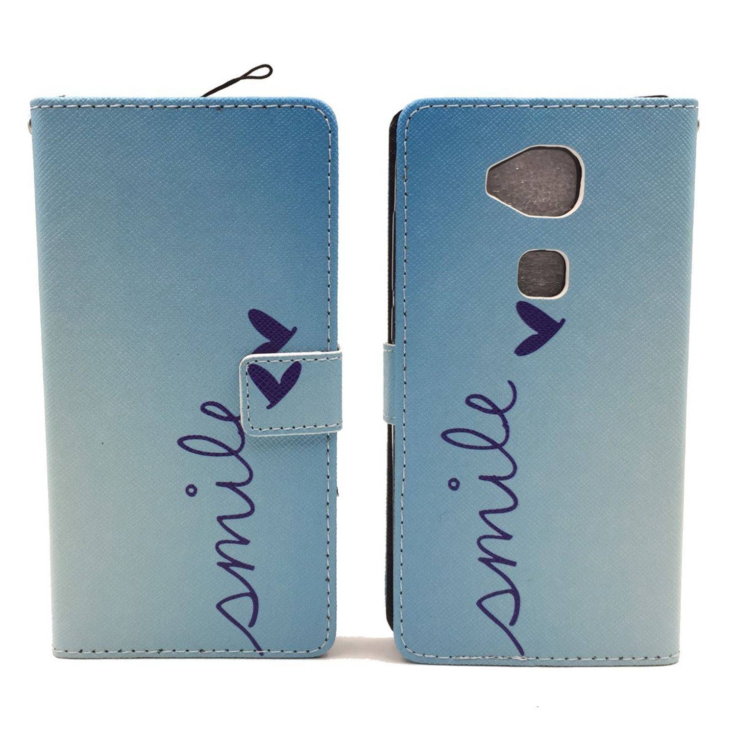 Huawei G8 Handyhülle Bookcover Blau