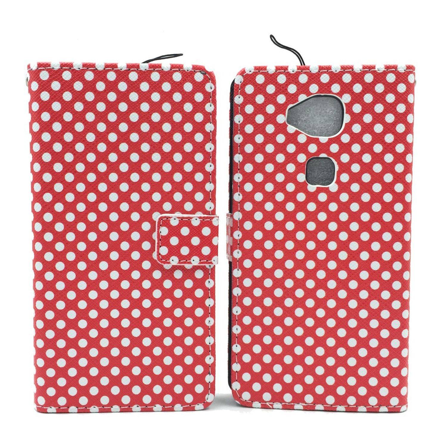 Huawei G8 Handyhülle Bookcover Rot