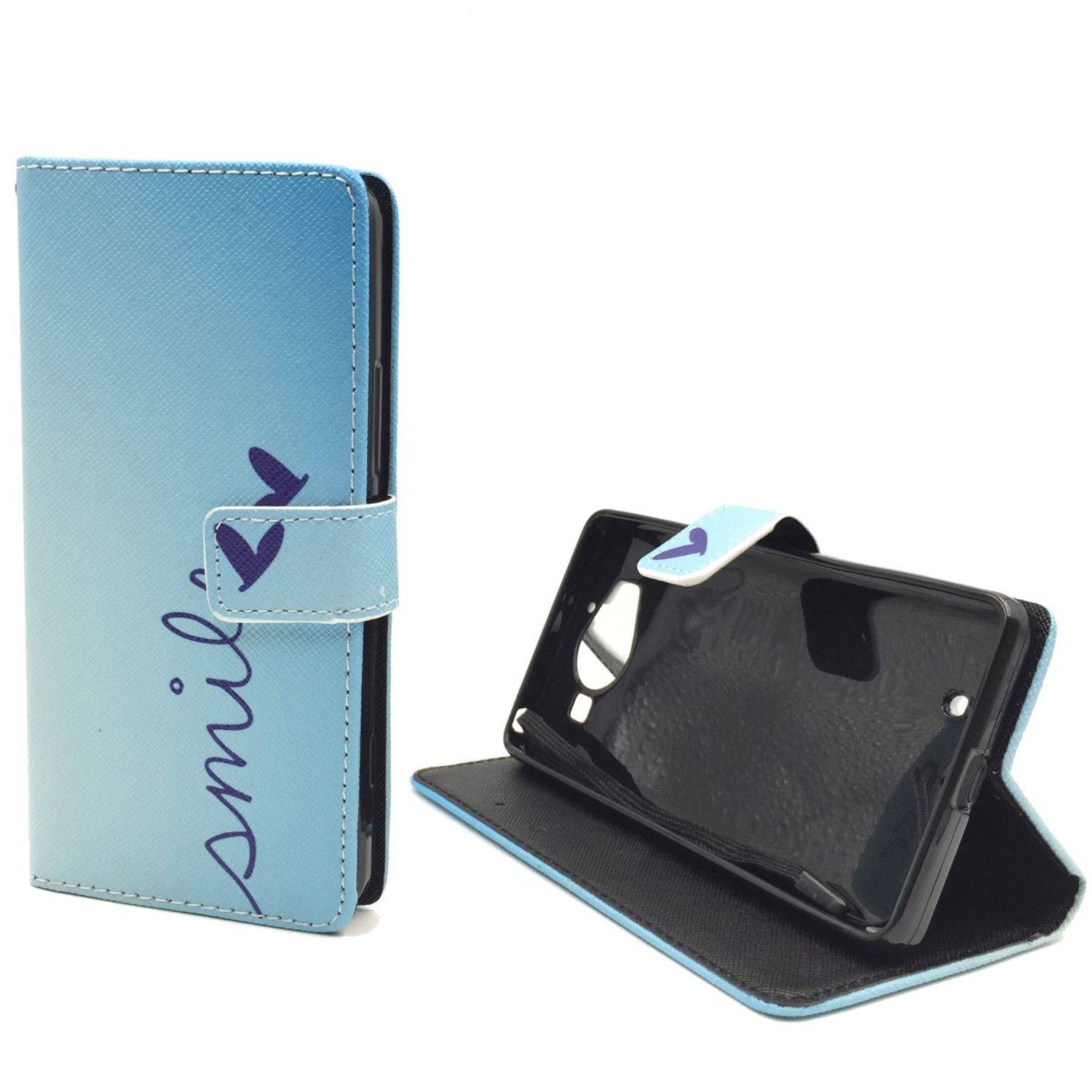 Microsoft Lumia 950 Handyhülle Bookcover Blau