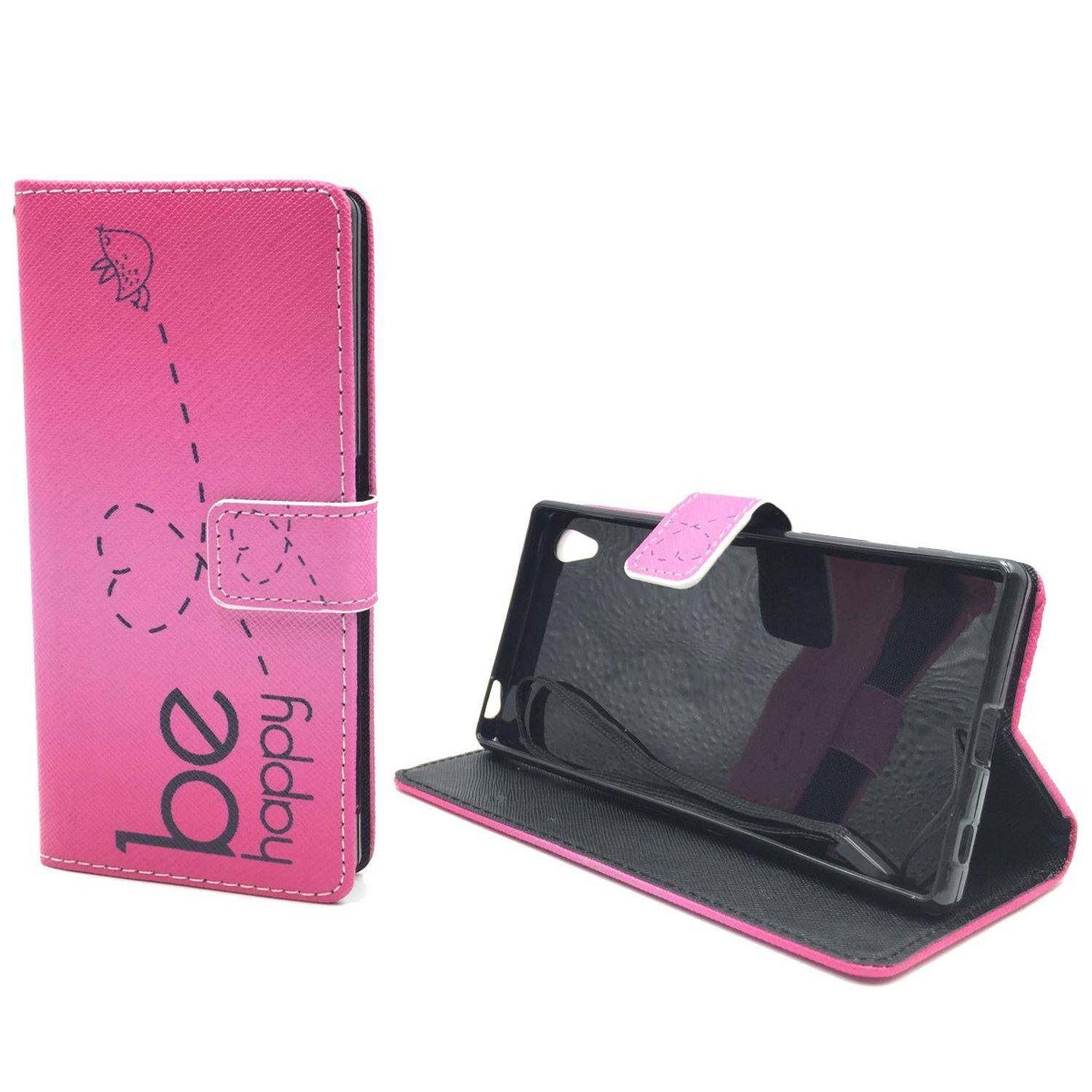 Sony Xperia Z5 Premium Handyhülle Bookcover Rosa