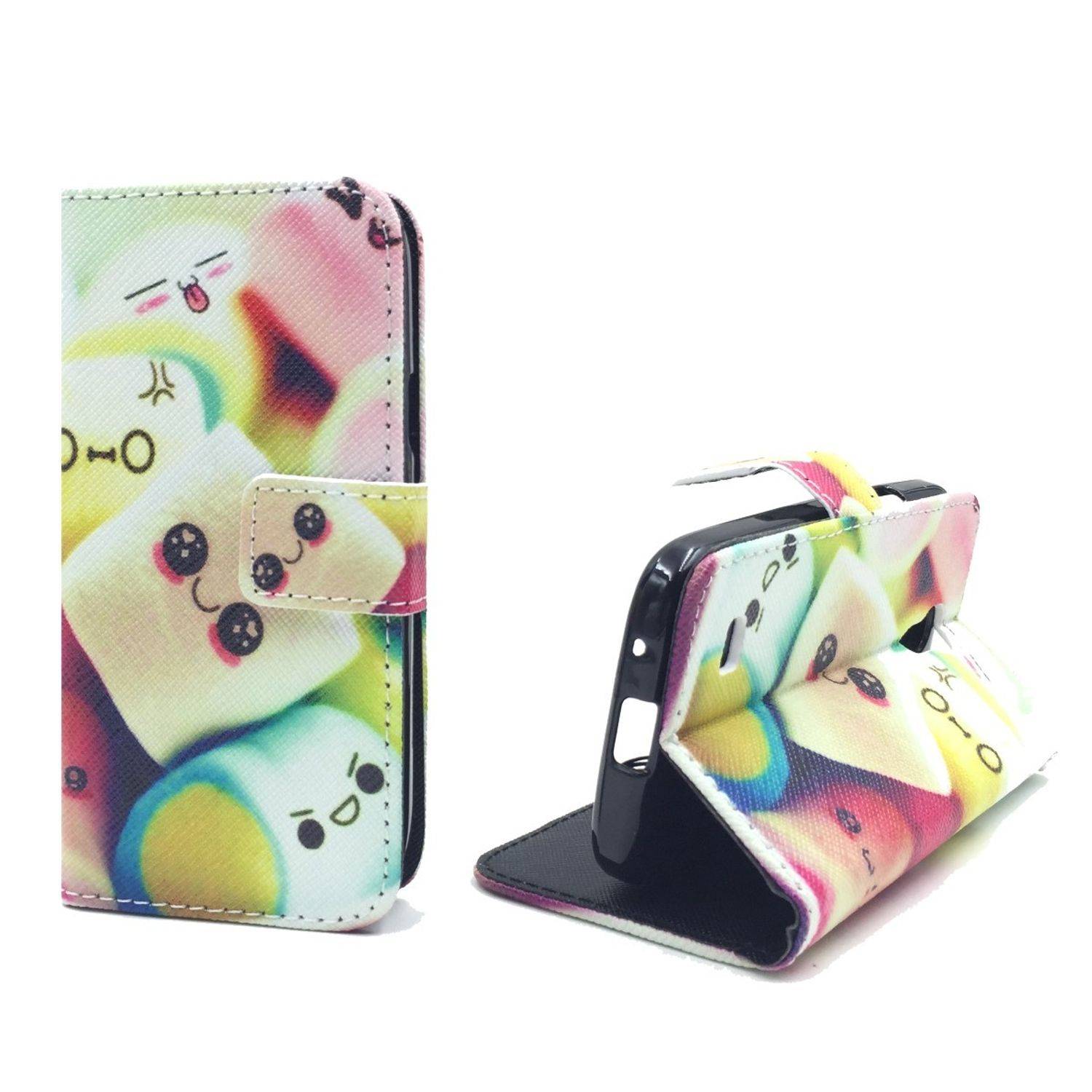 Samsung Galaxy S4 Mini Handyhülle Bookcover Mehrfarbig