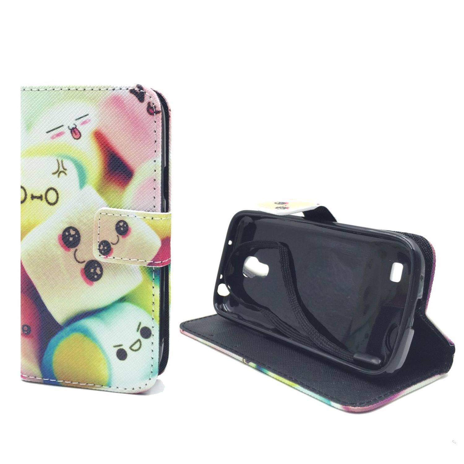 Samsung Galaxy S4 Mini Handyhülle Bookcover Mehrfarbig
