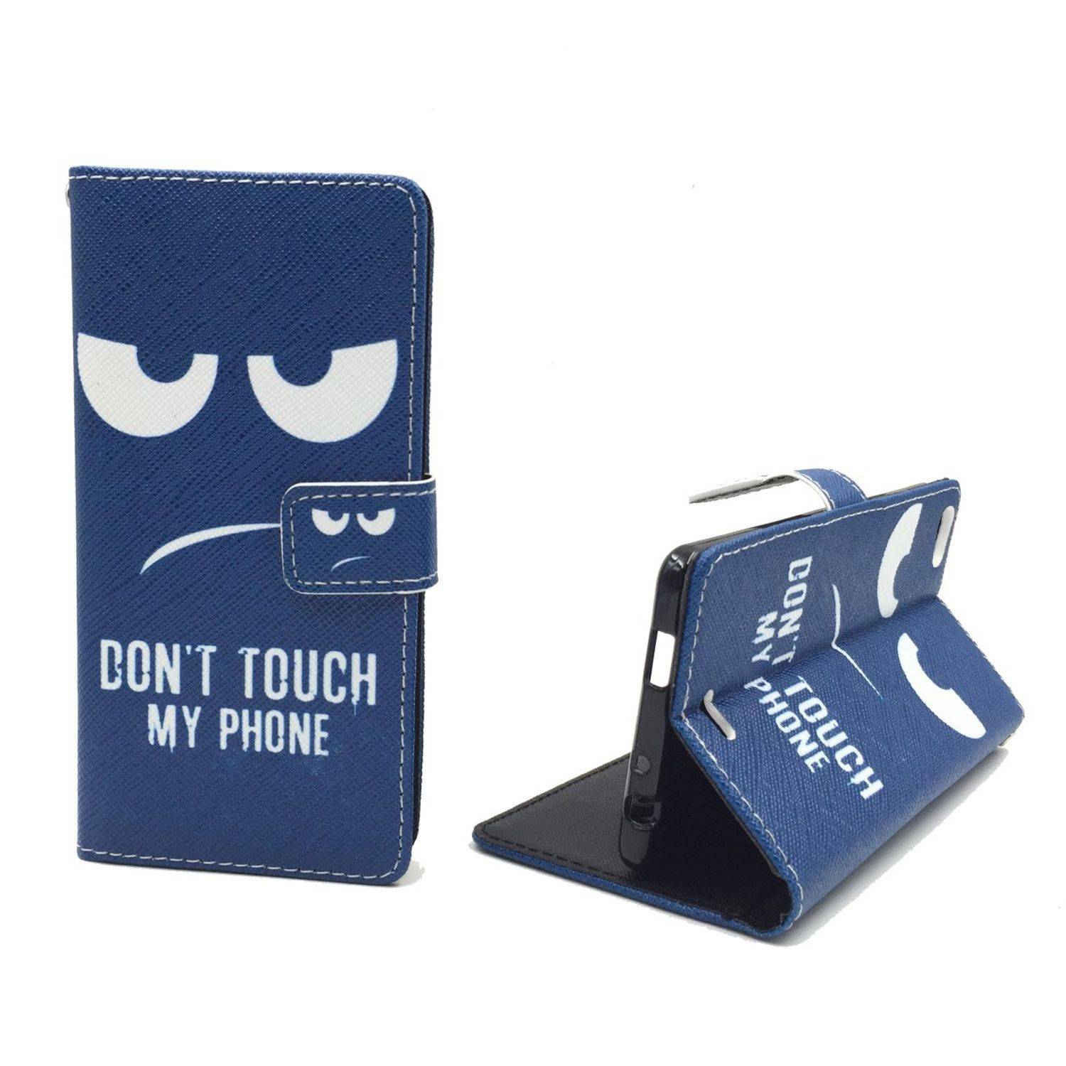 Wiko Highway Pure Handyhülle Bookcover Blau