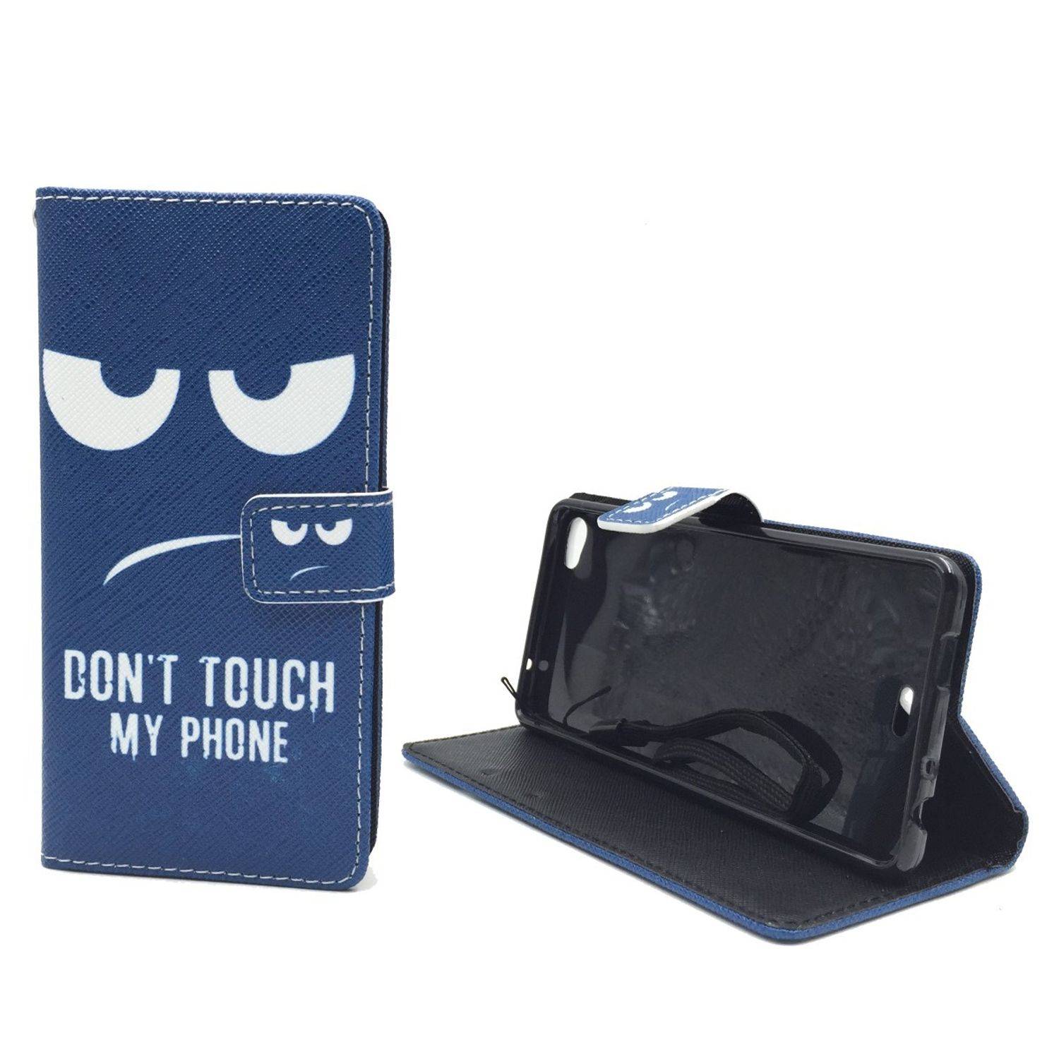 Wiko Highway Pure Handyhülle Bookcover Blau