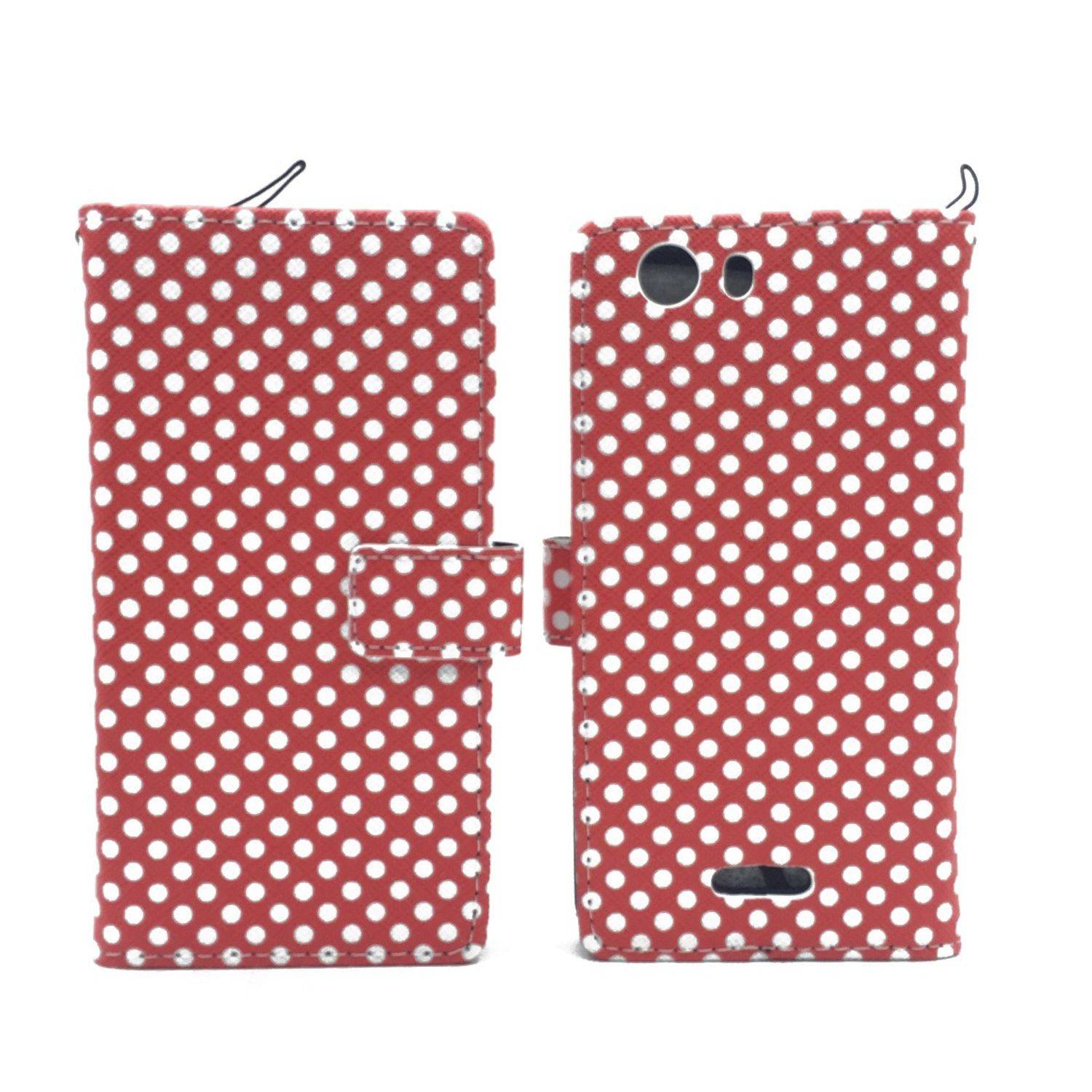 Wiko Ridge 4G Handyhülle Bookcover Rot